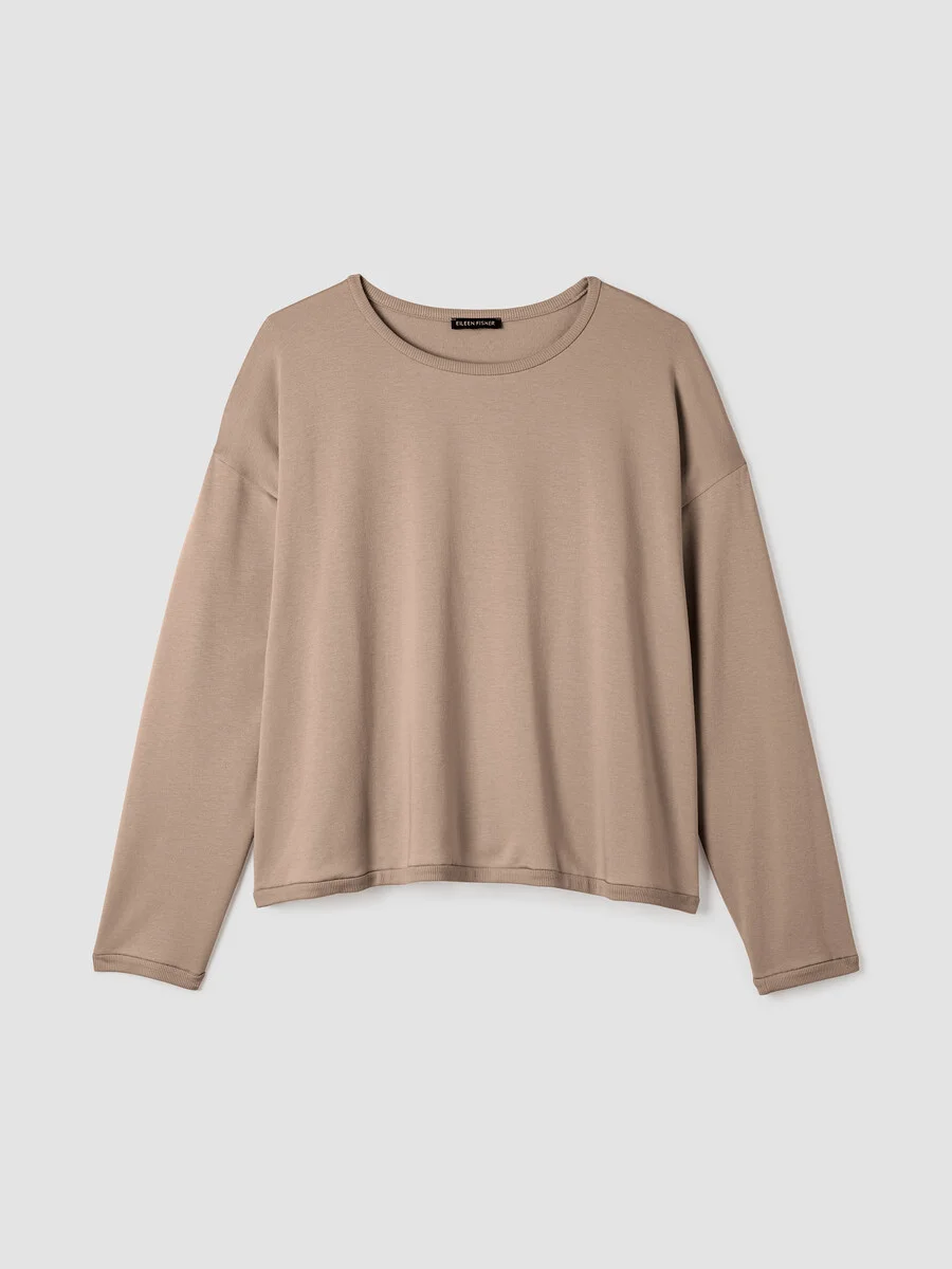 Cozy Brushed Terry Hug Round Neck Box-Top - 1