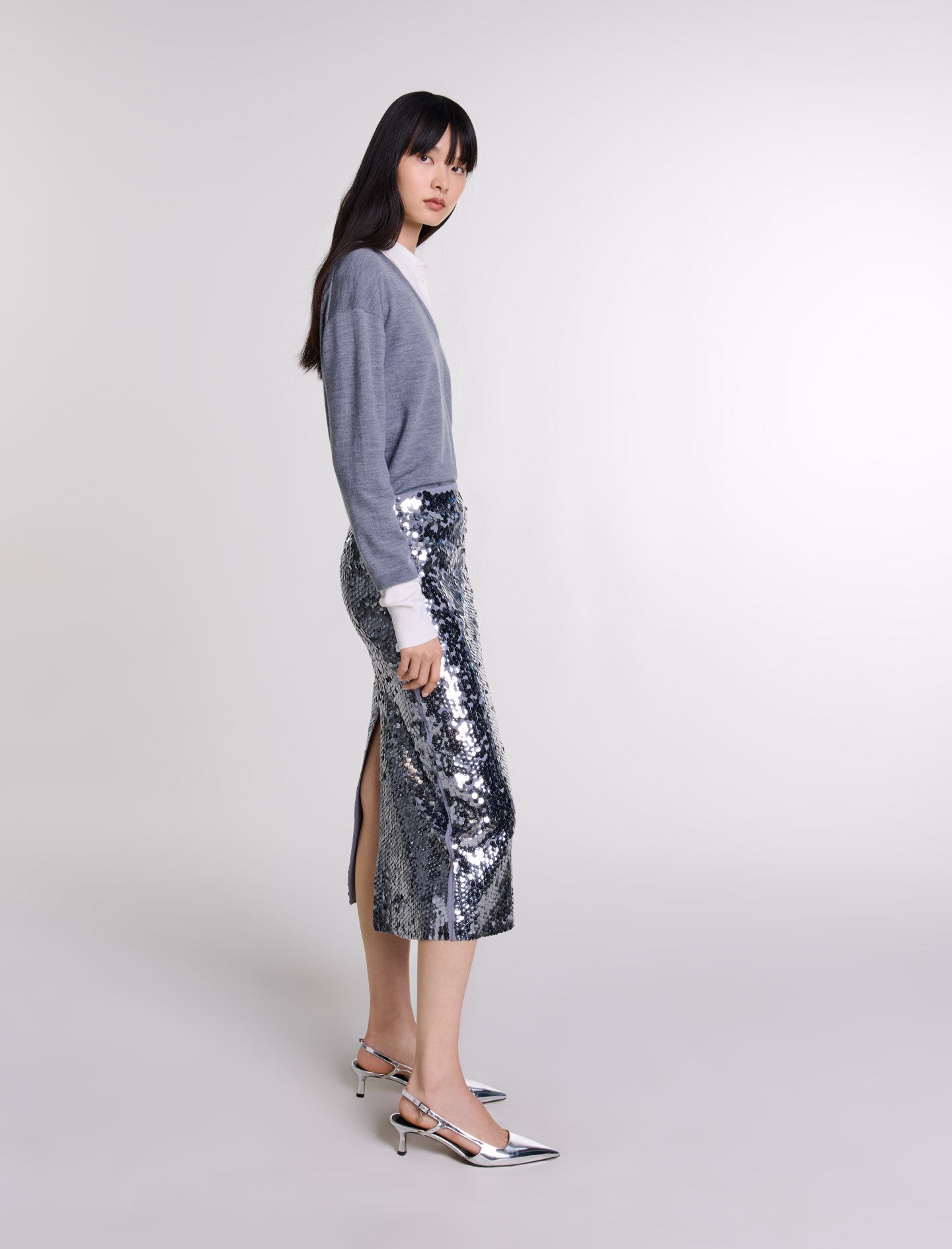 Knit skirt with sequins - 3