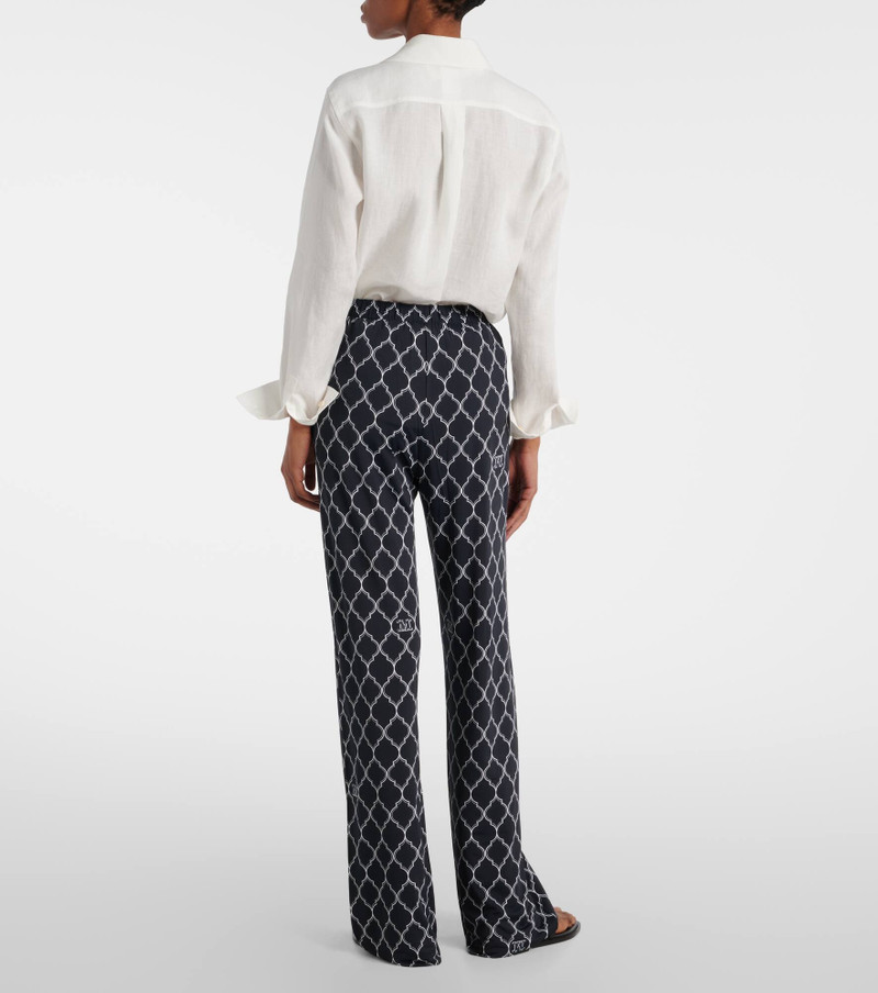 Printed logo straight pants 3