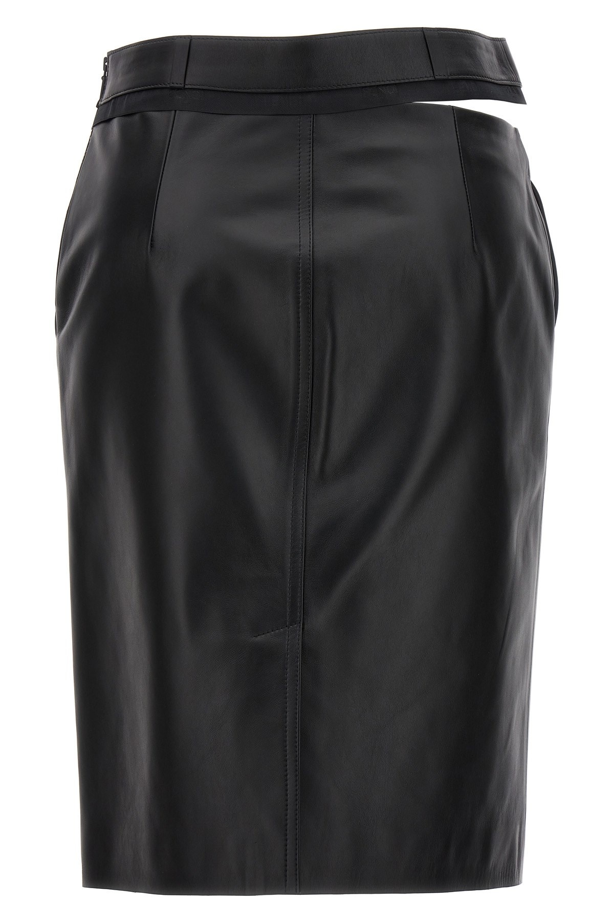 Leather midi skirt - 2