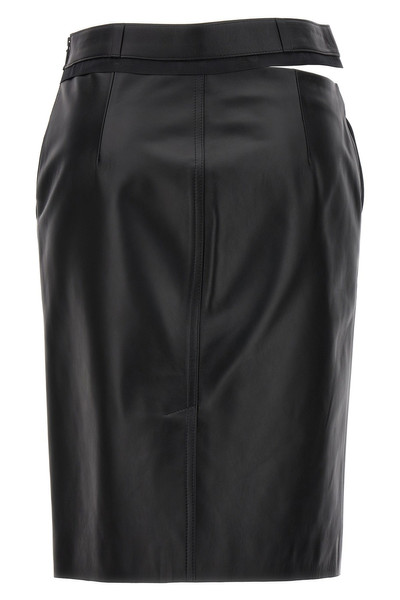FENDI Leather midi skirt outlook
