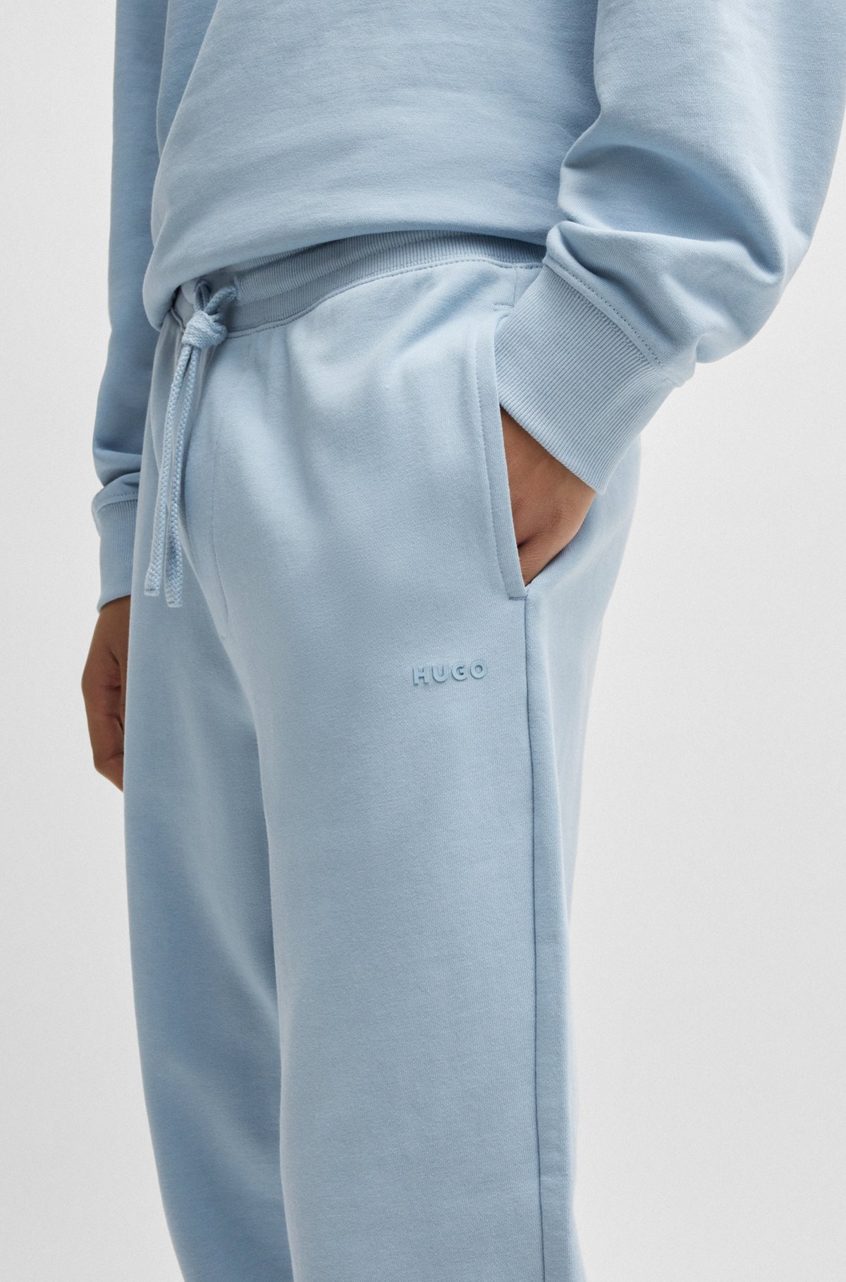 COTTON-TERRY TRACKSUIT BOTTOMS WITH LOGO PRINT - 3