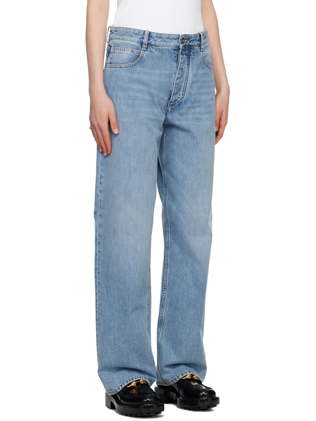 Blue Straight-Leg Jeans - 2