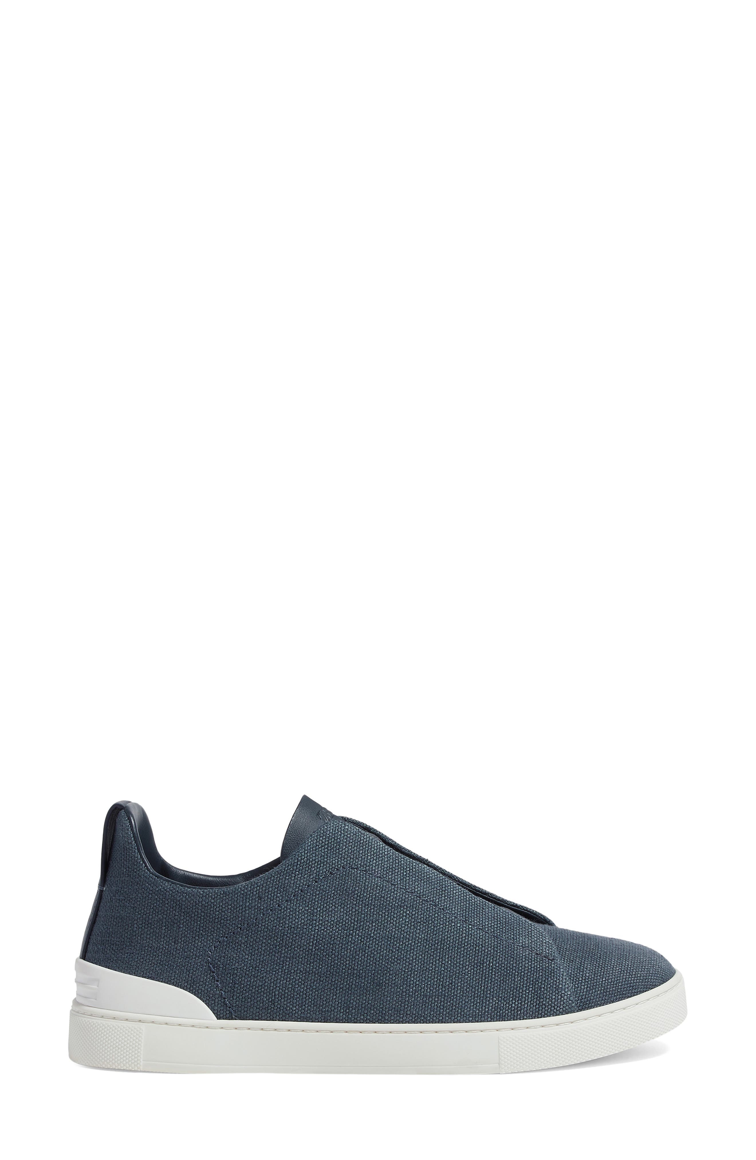 ZEGNA Triple Stitch™ Sneaker in Dark Blue Solid at Nordstrom - 3