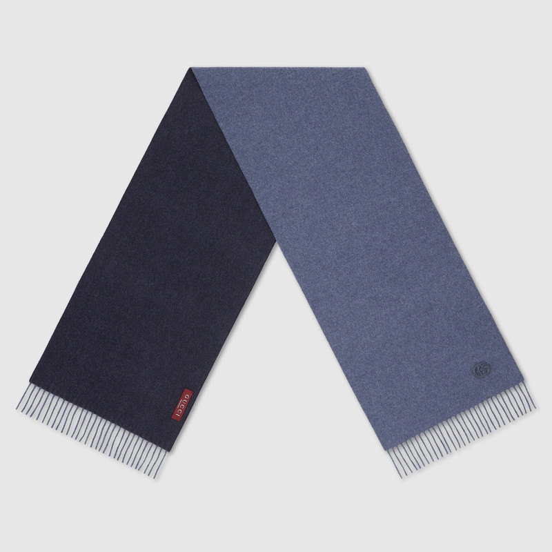 GUCCI Cashmere scarf with patch outlook