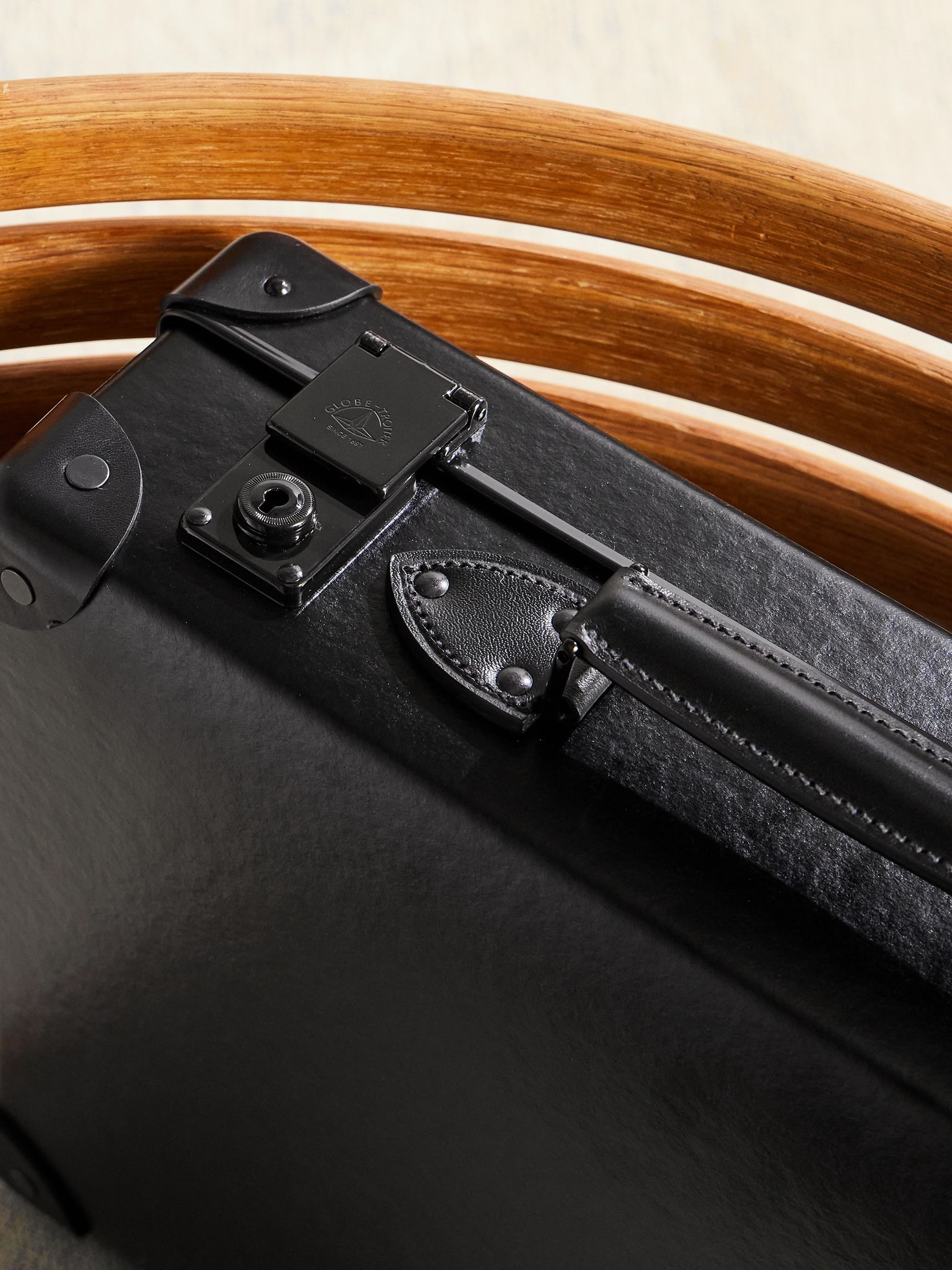 Centenary Leather-Trimmed Attaché Case Black - 4