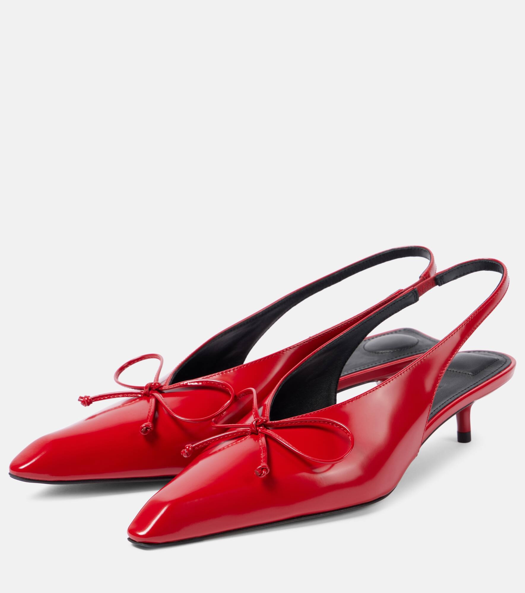Low Cubisto leather slingback pumps - 4