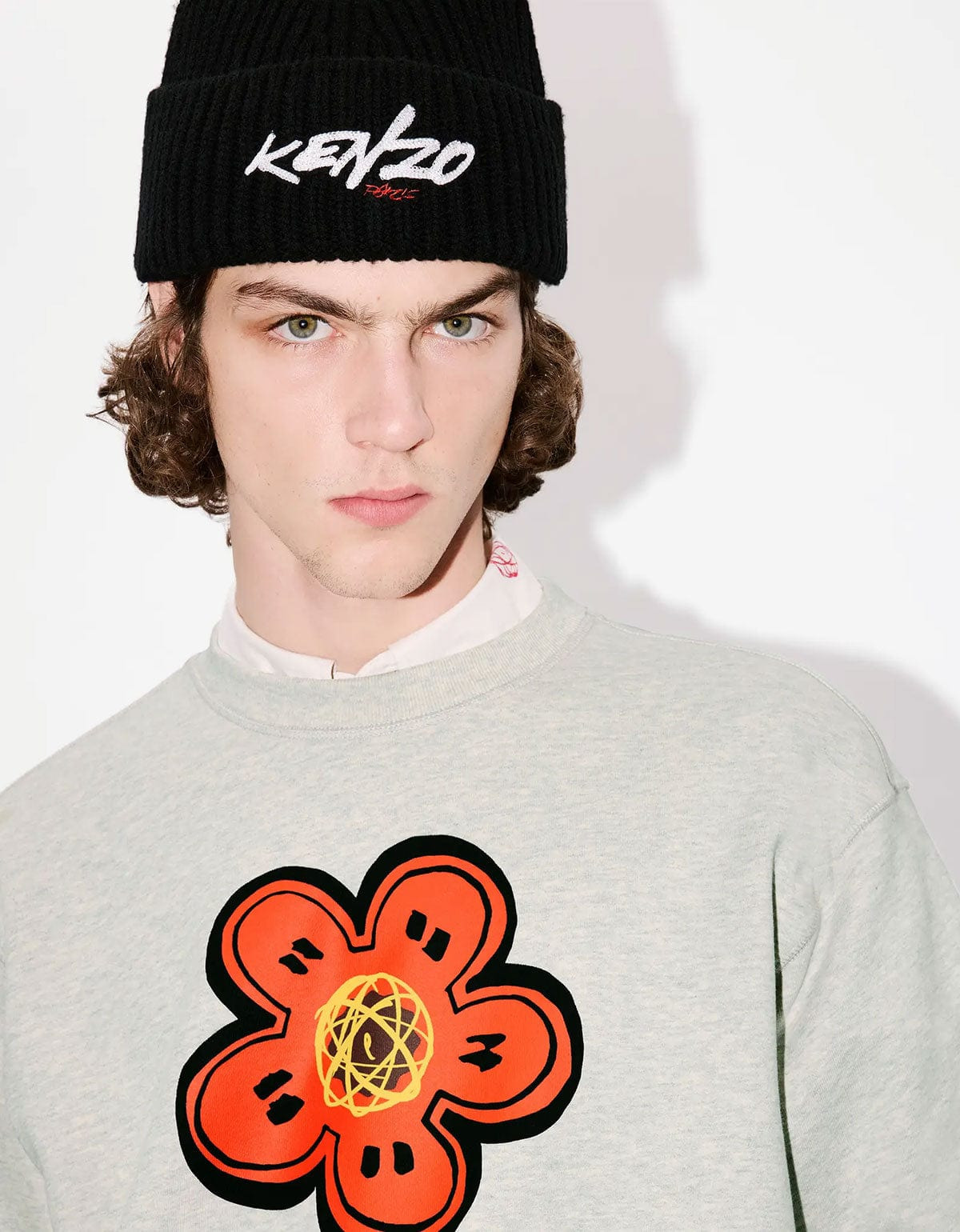 Kenzo x Futura 2000 Grey Boke Flower Logo Sweatshirt - 6