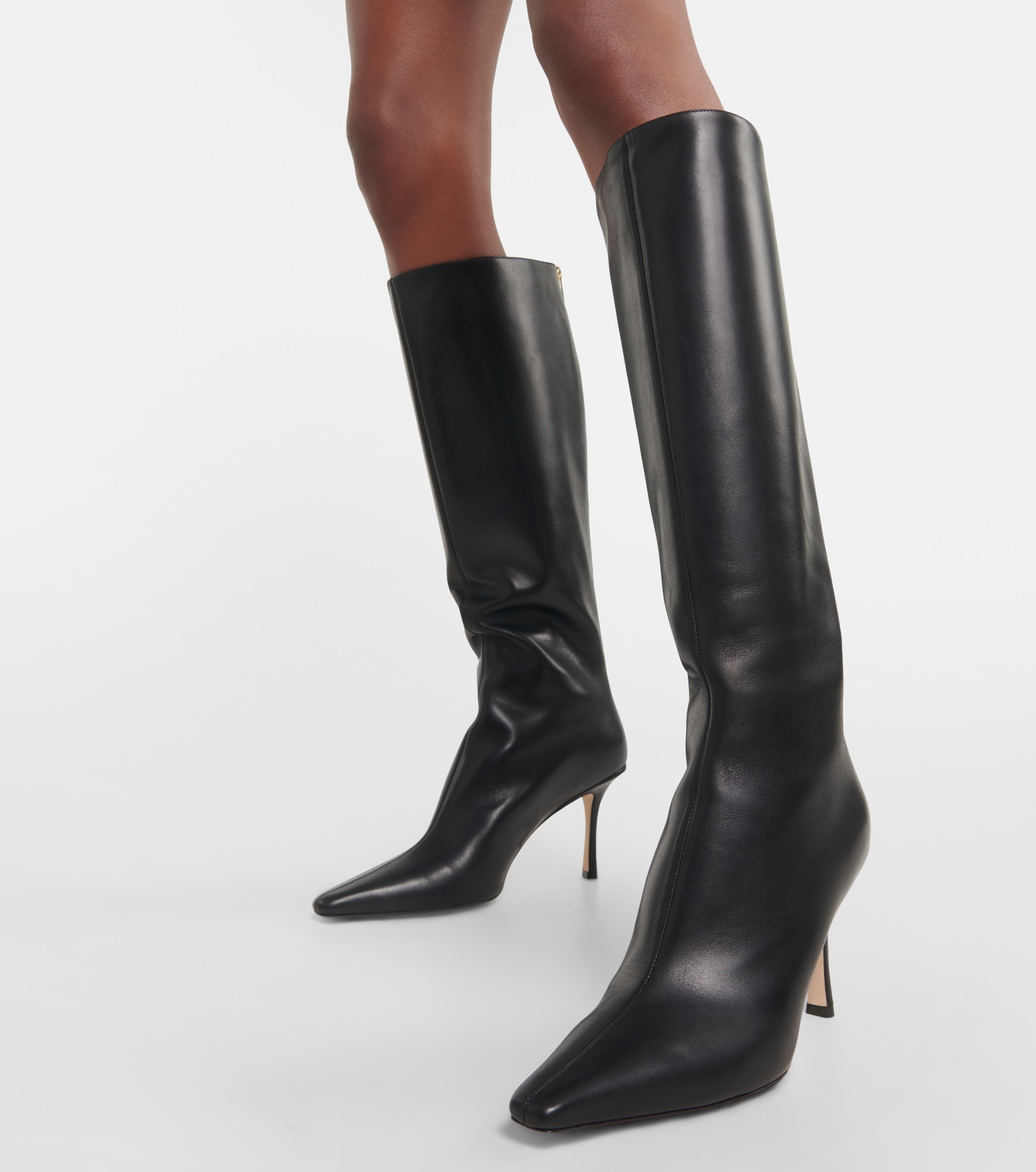 Agathe 85 leather knee-high boots - 4