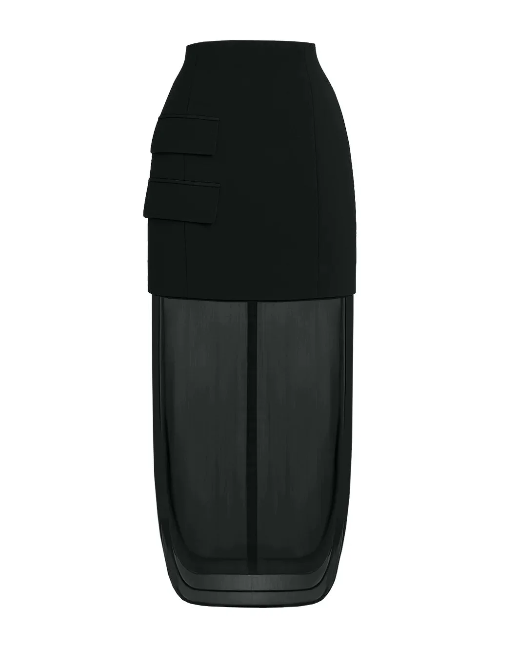 BASQUE SKIRT WITH ORGANZA LAYER - 1