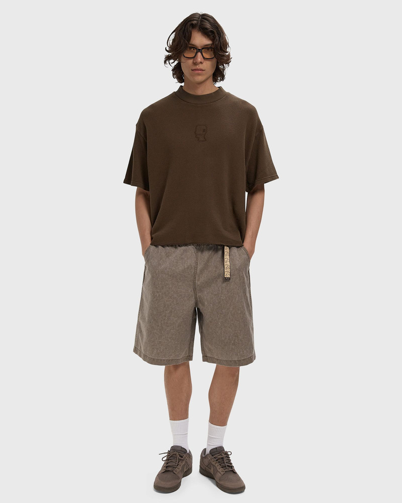 BRAIN DEAD Boxy Pique Mock Neck Tee outlook