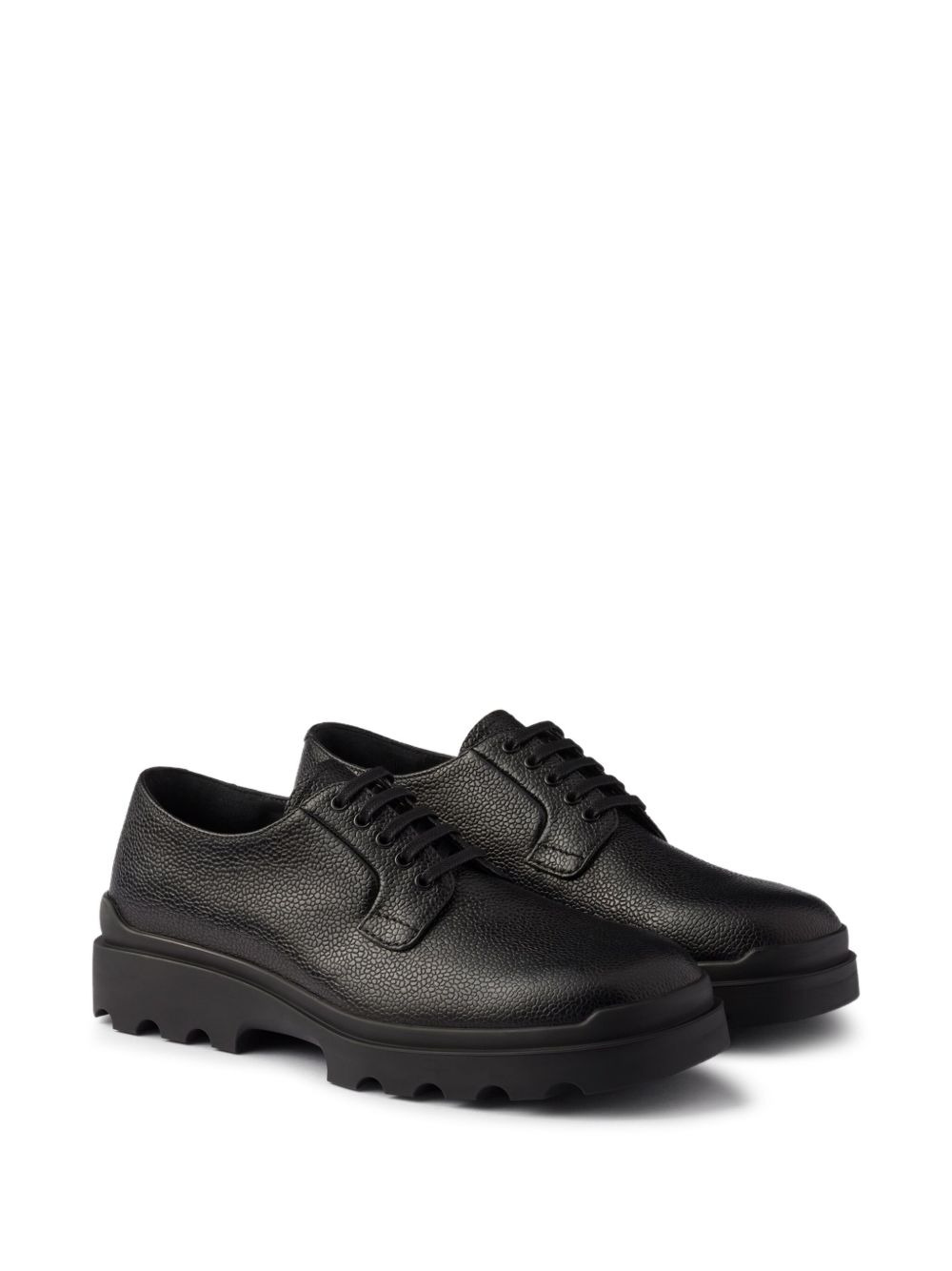 pebble-grain lace-up shoes - 2