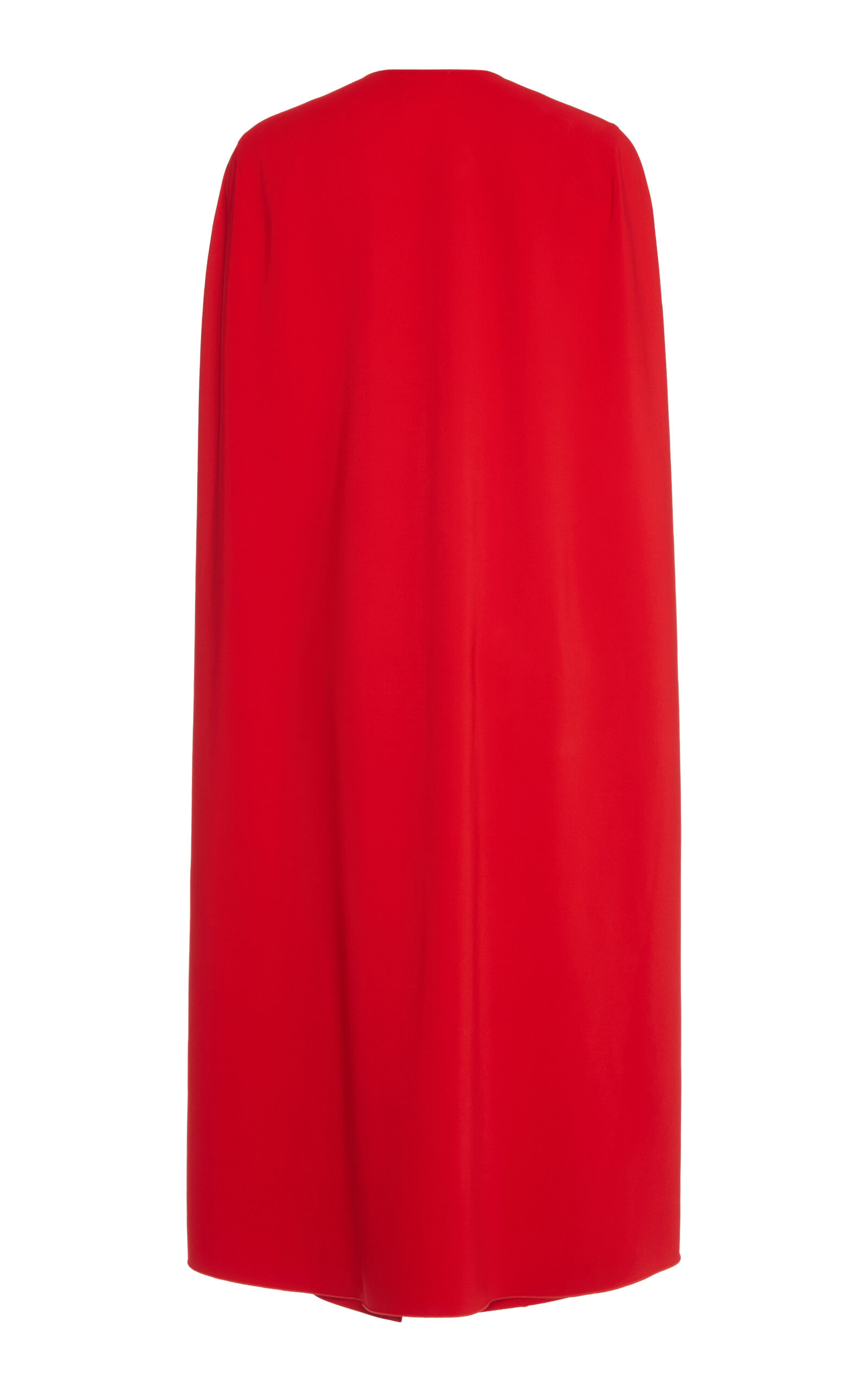 Cape Sleeve Midi Dress red - 2