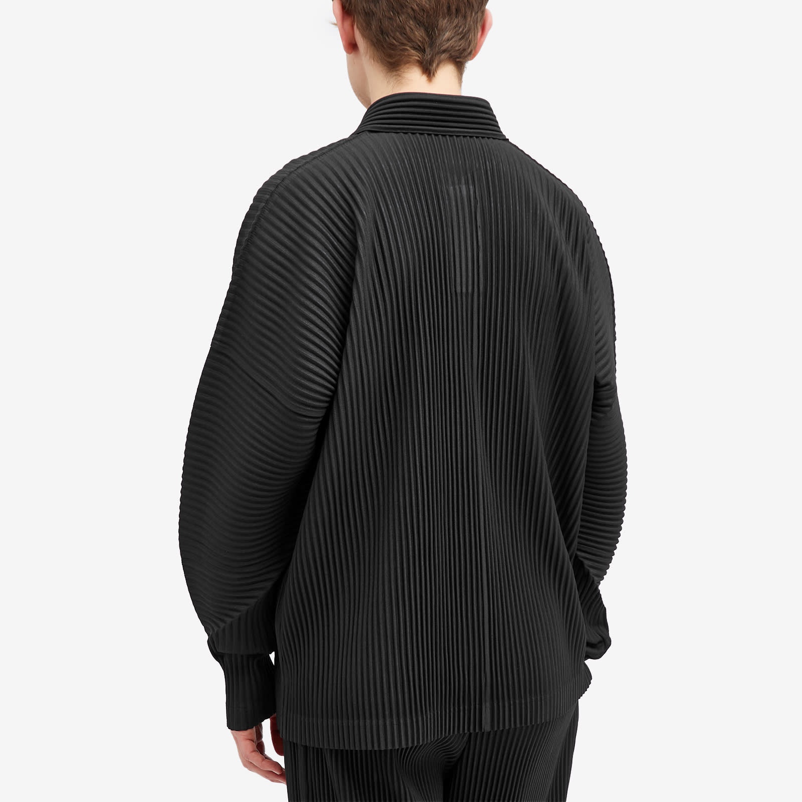 Homme Plissé Issey Miyake Pleated Long Sleeve Polo - 3