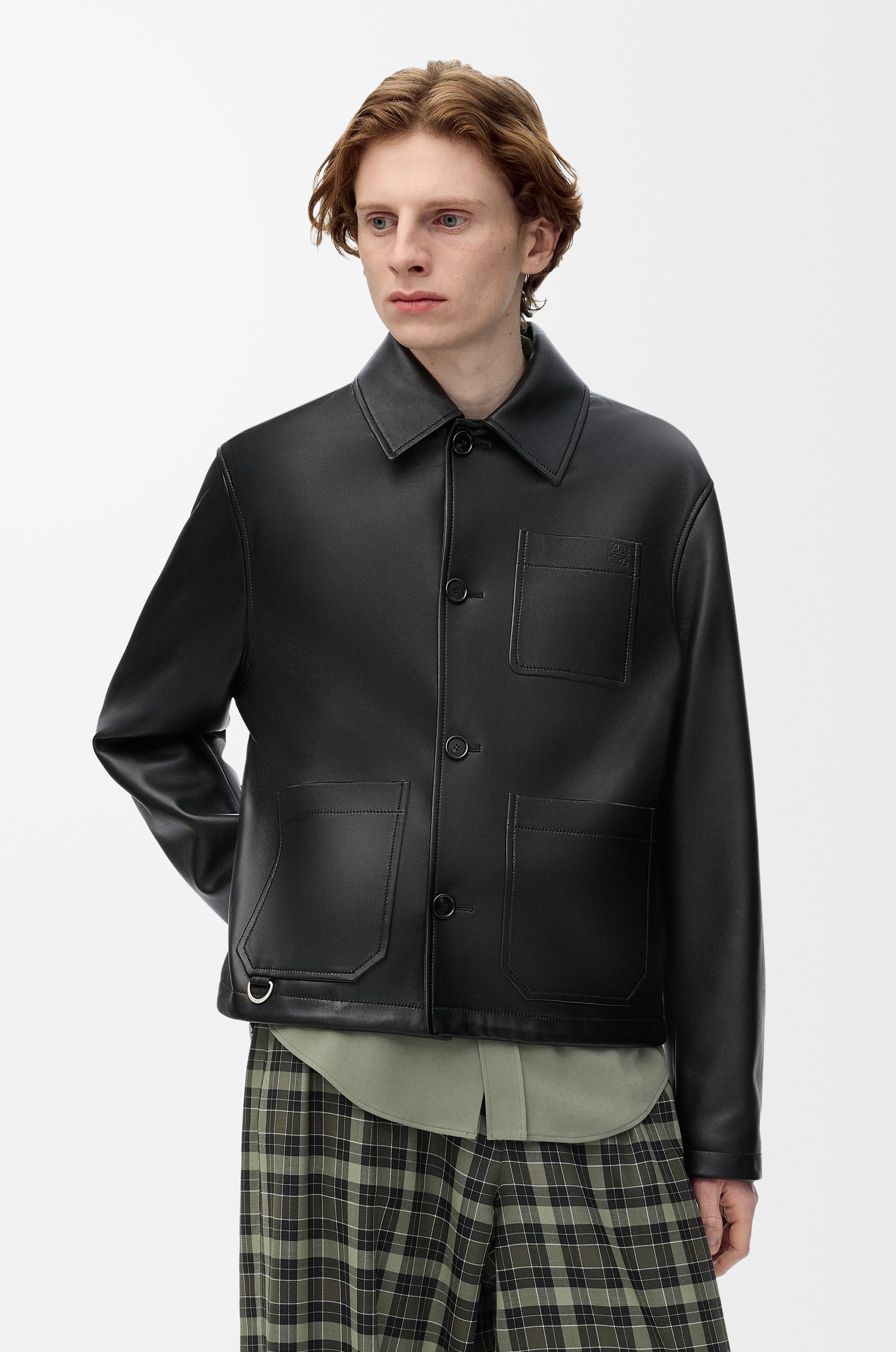 Workwear jacket in nappa lambskin - 3