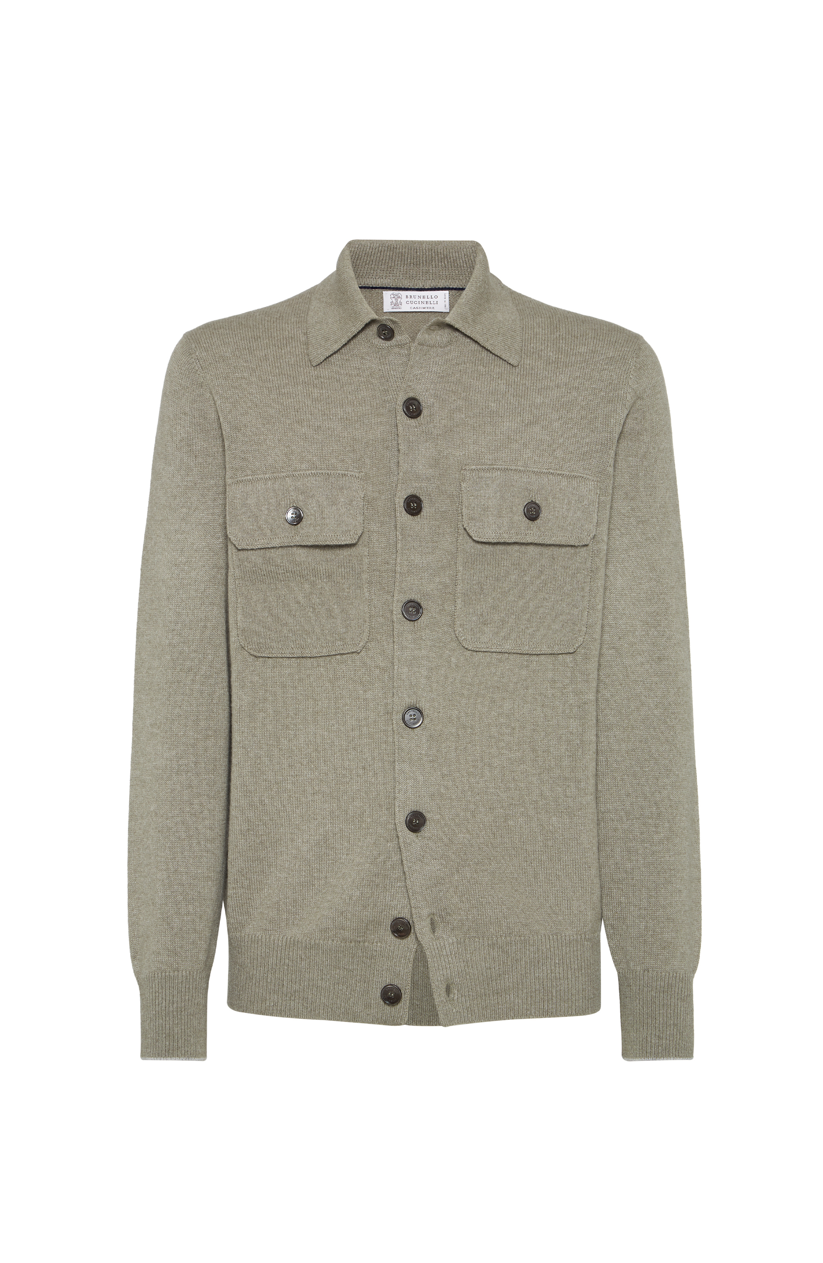 Brunello Cucinelli Shirt-style cardigan in Olive at Nordstrom - 1