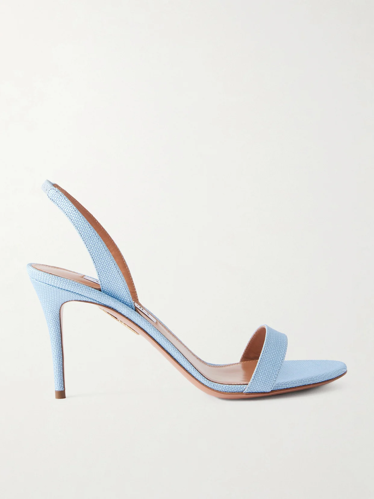 So Nude 85 Raffia Slingback Sandals - 1