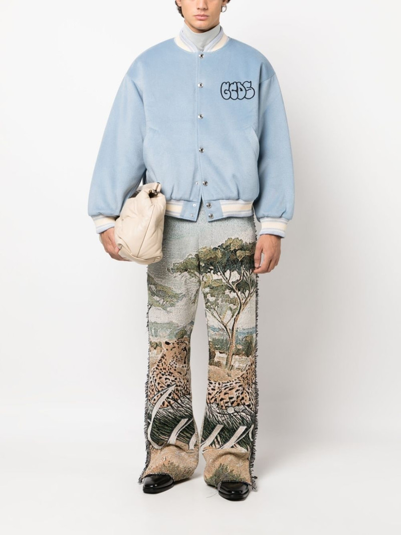 GCDS graffit-logo Varsity bomber jacket outlook