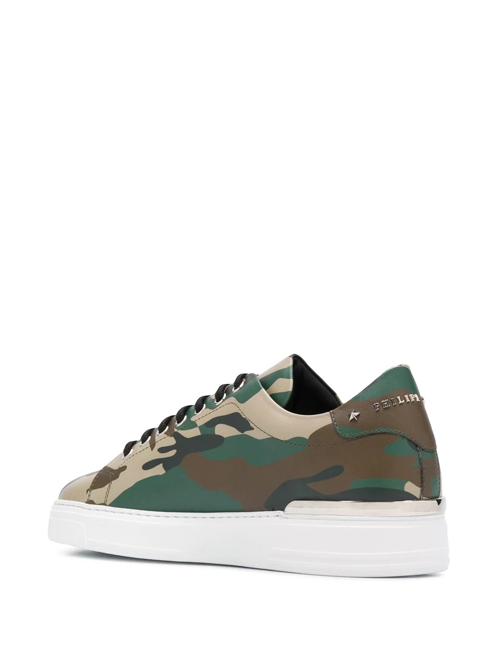 low-top skull-motif sneakers - 3