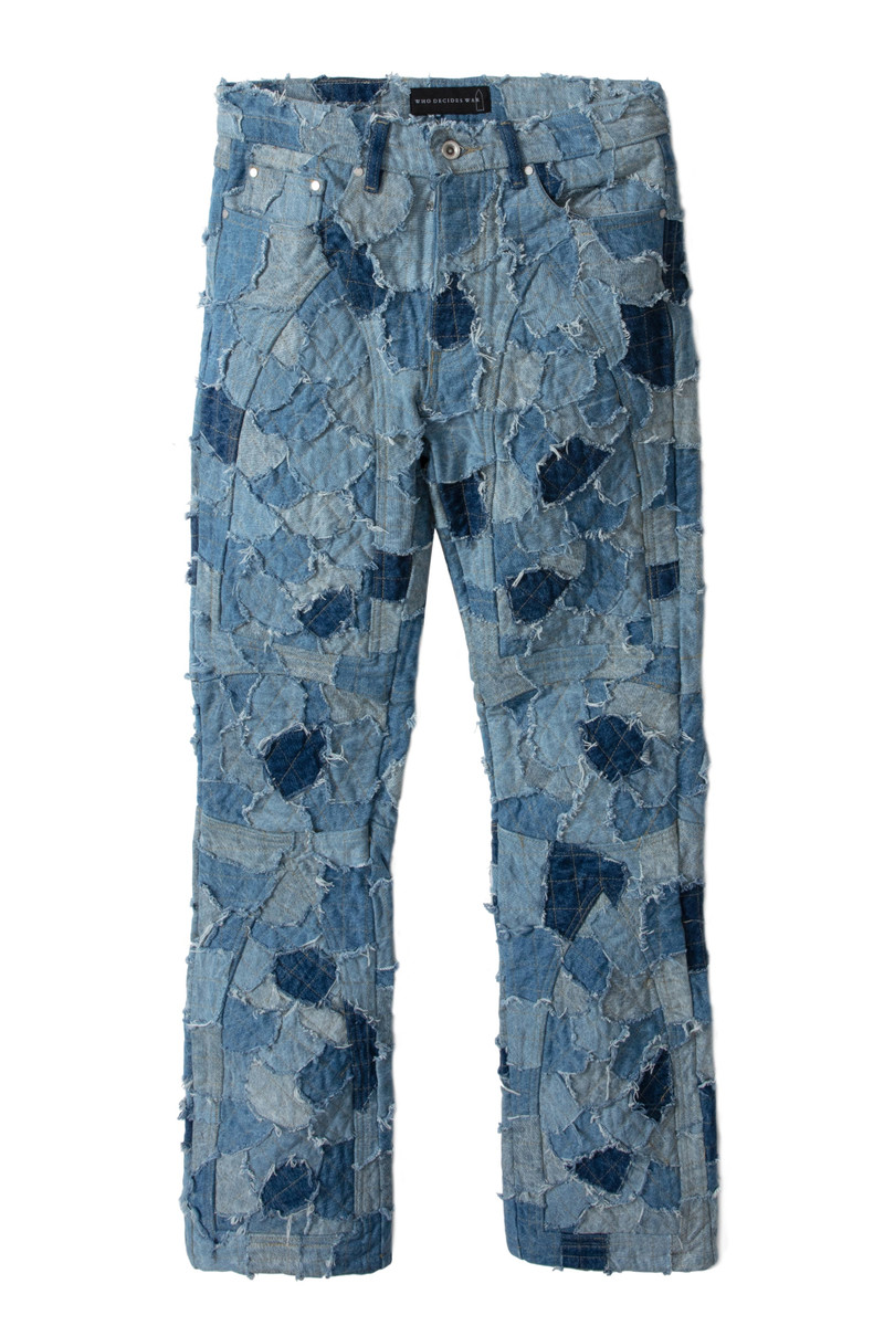 DENIM BORO MOTO PANT - 1