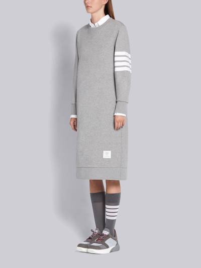 Thom Browne Light Grey Classic Loop Back 4-Bar Sweater Dress outlook