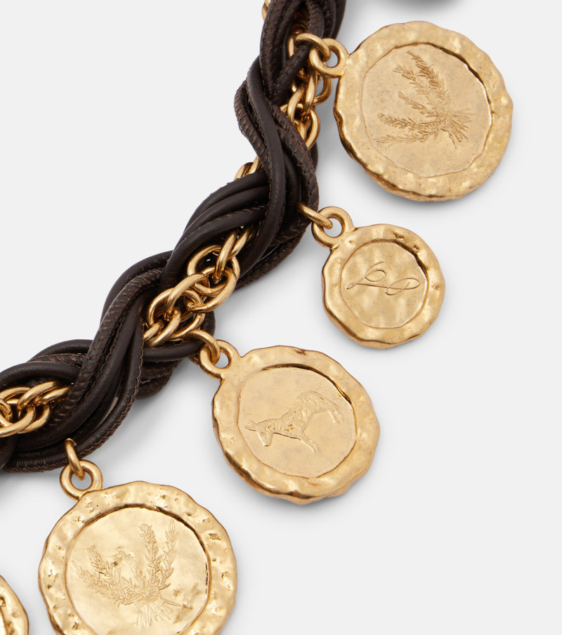 JACQUEMUS Pièces leather charm necklace outlook
