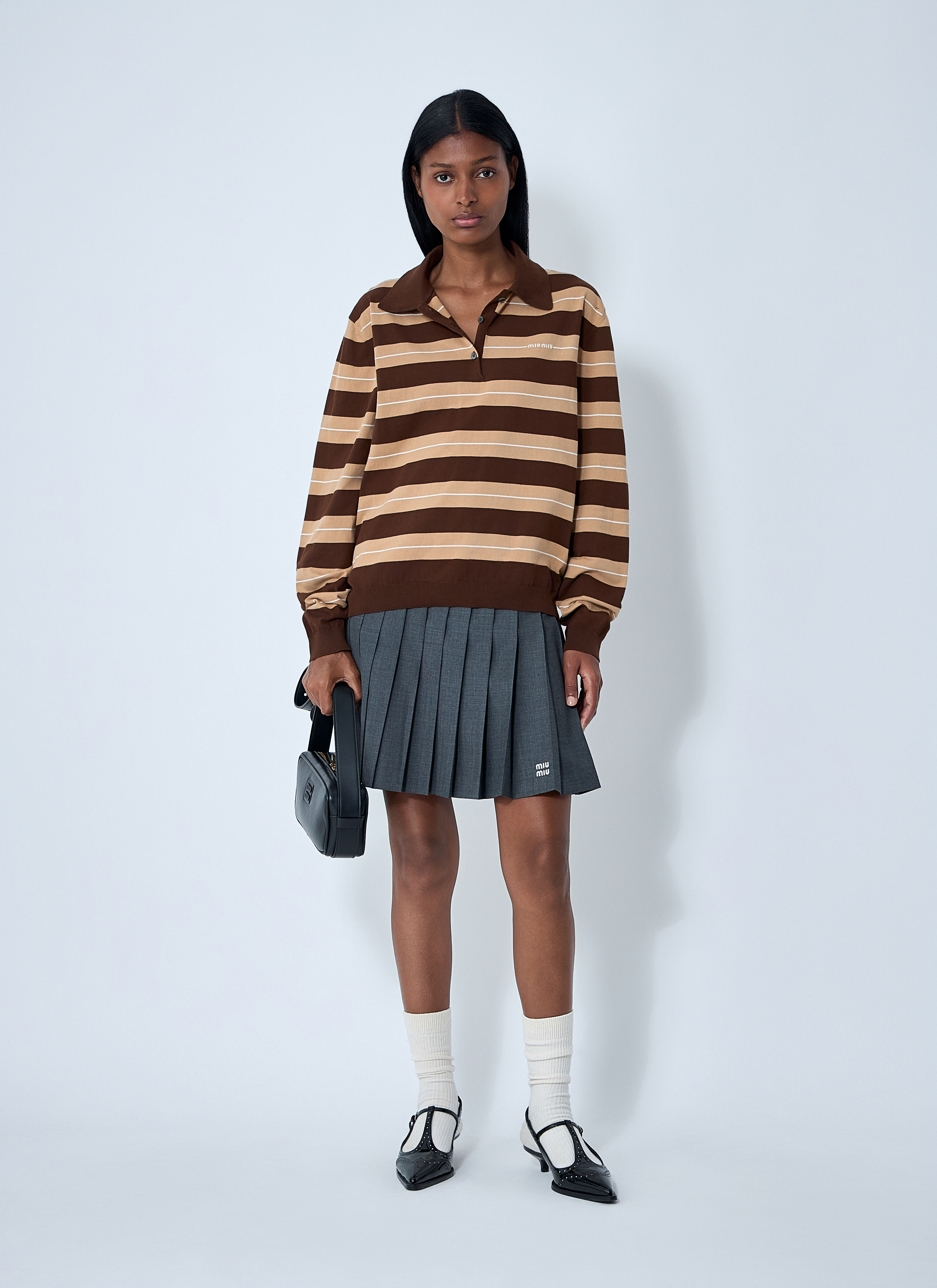 Cotton Striped Polo Shirt - 2