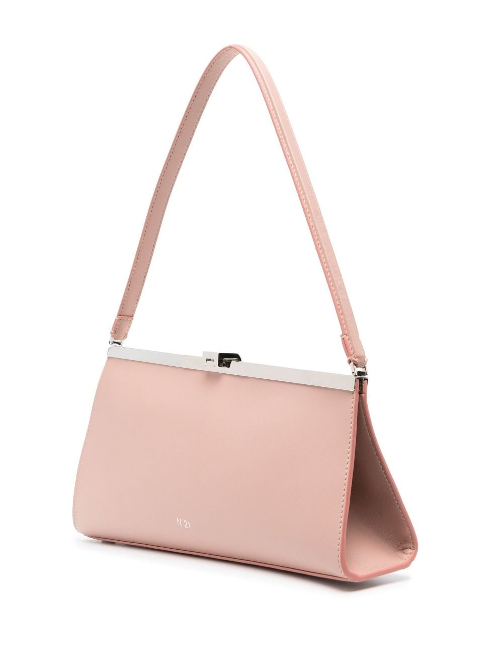 asymmetric-design leather shoulder bag - 3