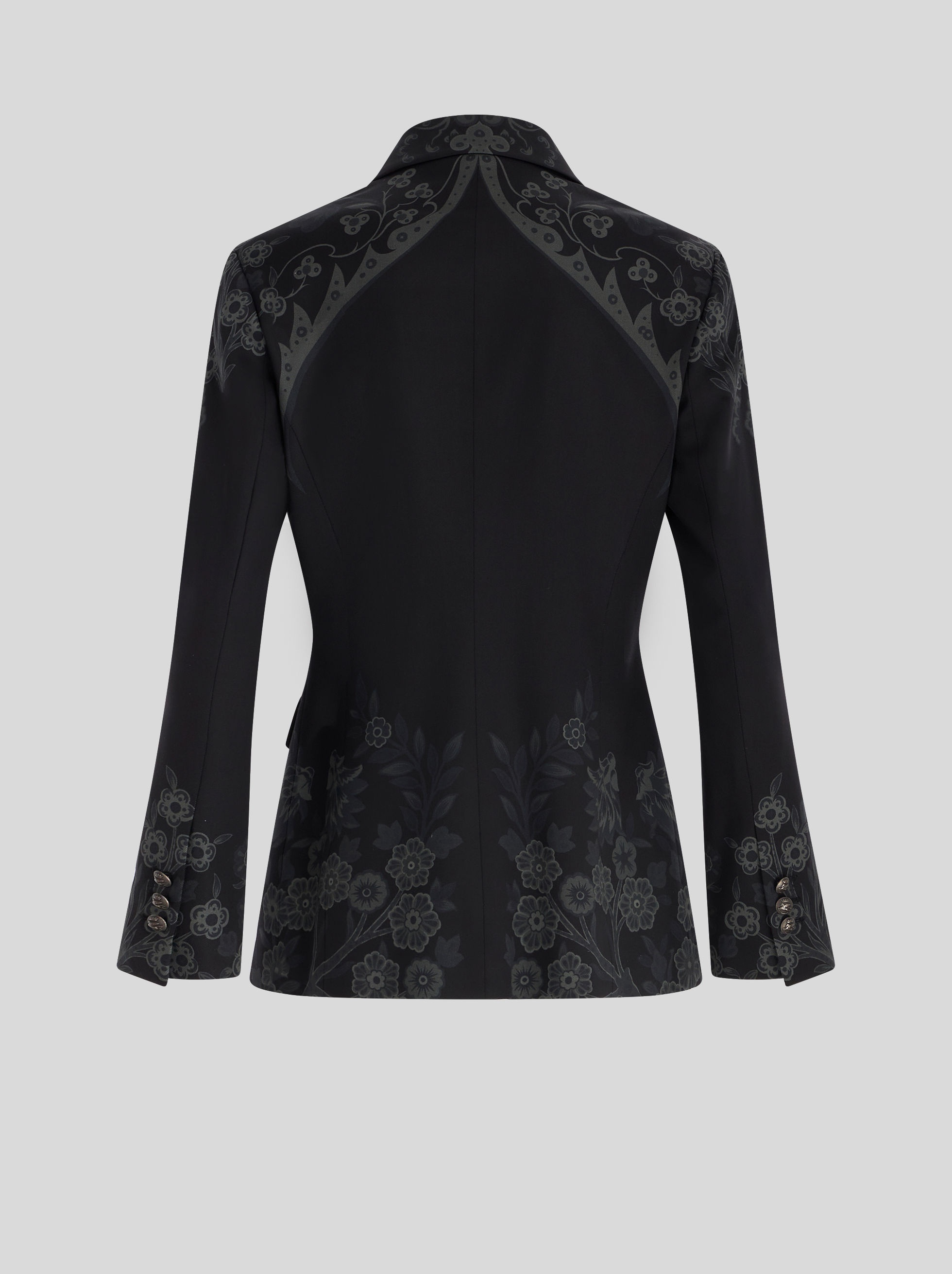 PRINTED STRETCH WOOL JACKET - 2
