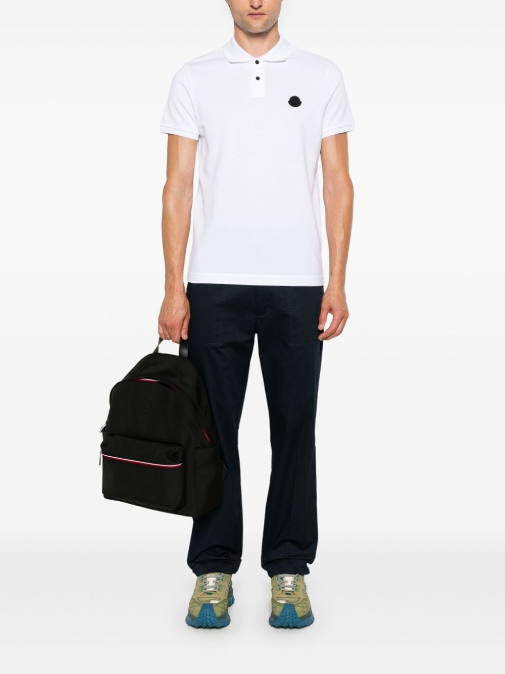 rubberised-logo polo shirt - 2