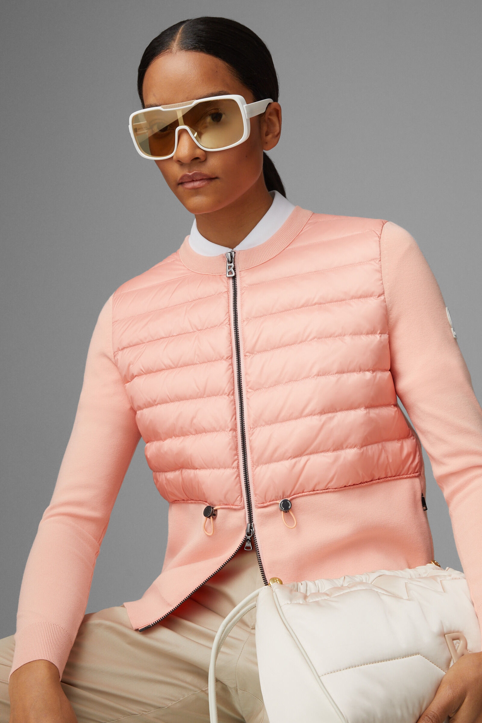 Anja Hybrid knit jacket in Pink - 5
