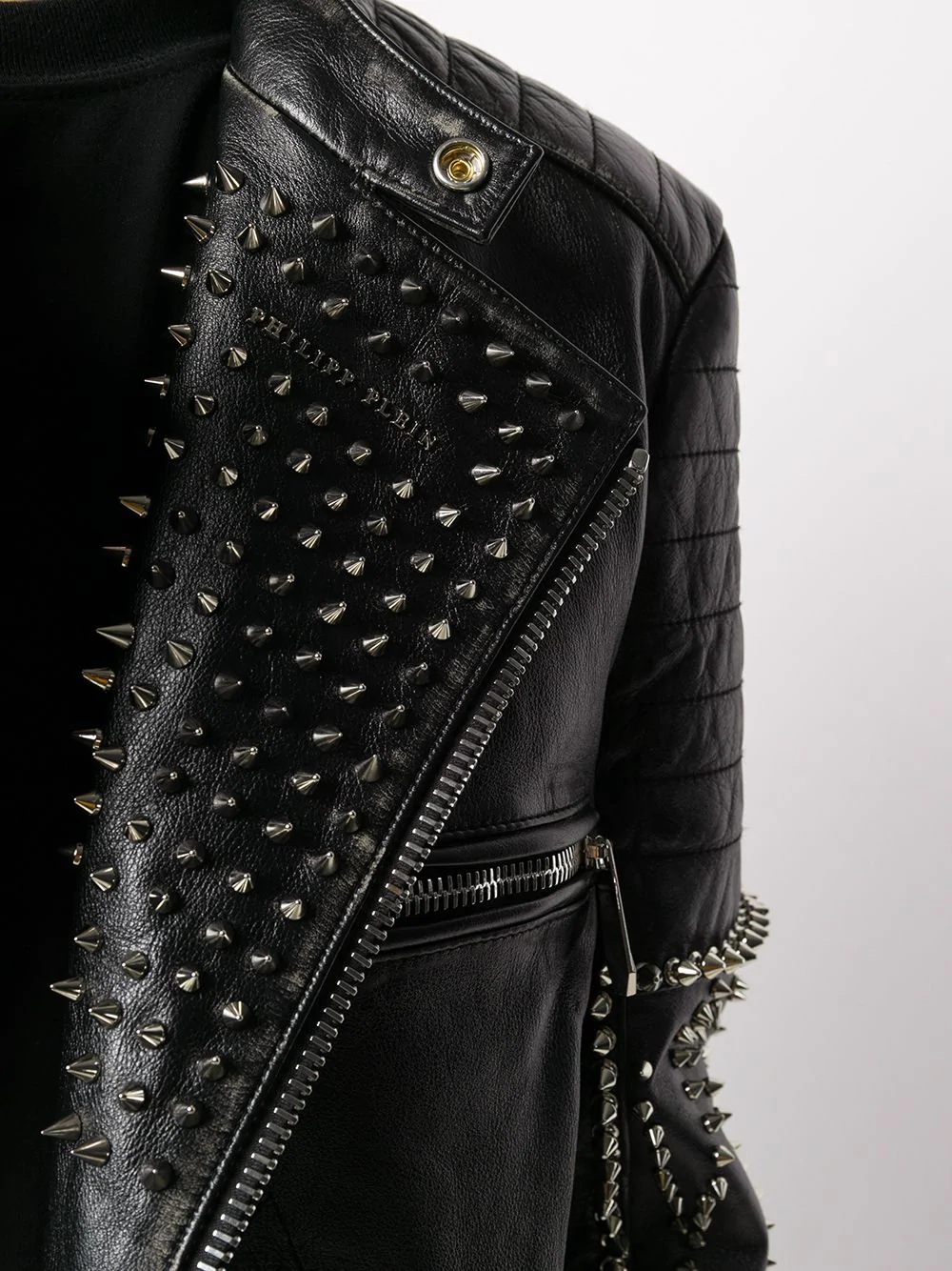 studded biker jacket - 5