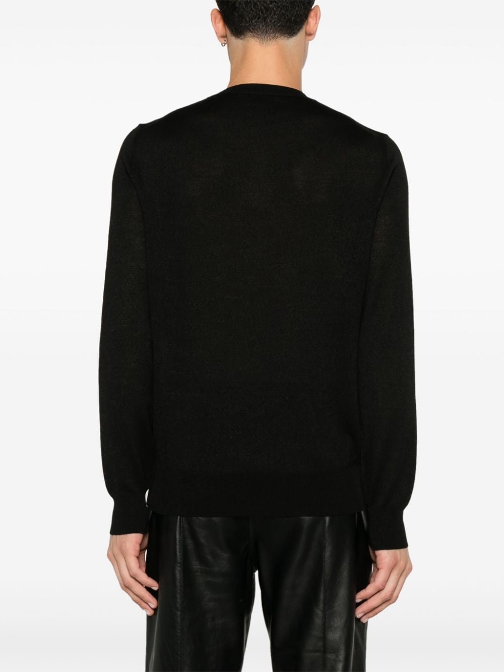 inverted skull-embroidered sweater - 4