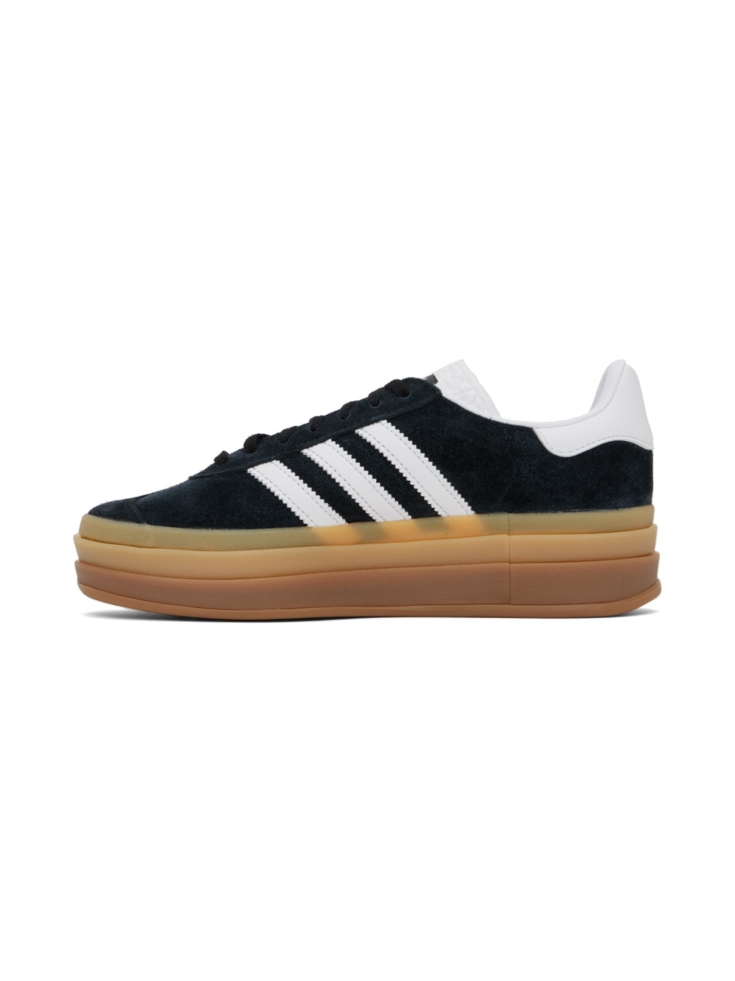 Black & White Gazelle Bold Sneakers - 3