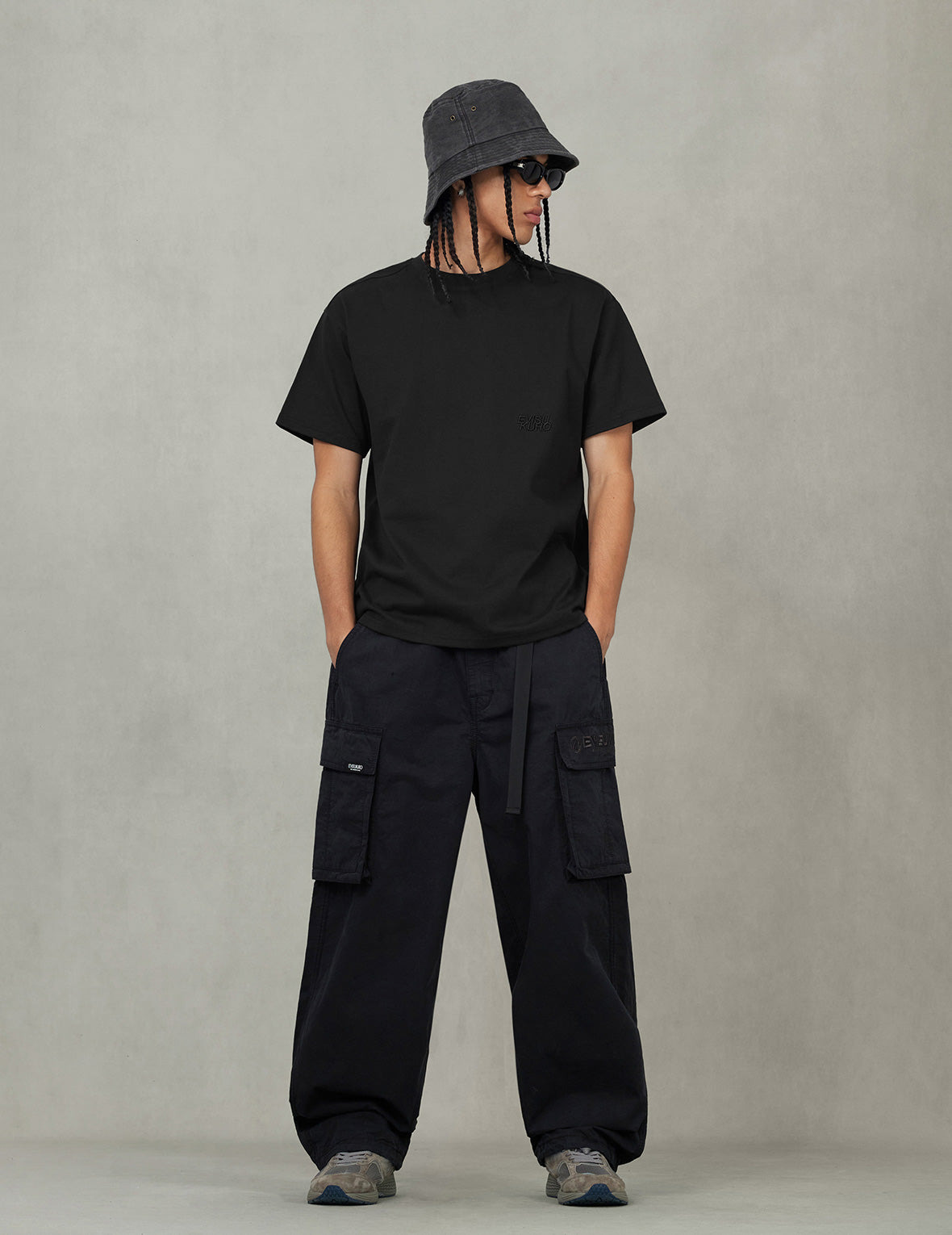EVISUKURO Flocking and Plastisol Print Regular Fit T-shirt - 5