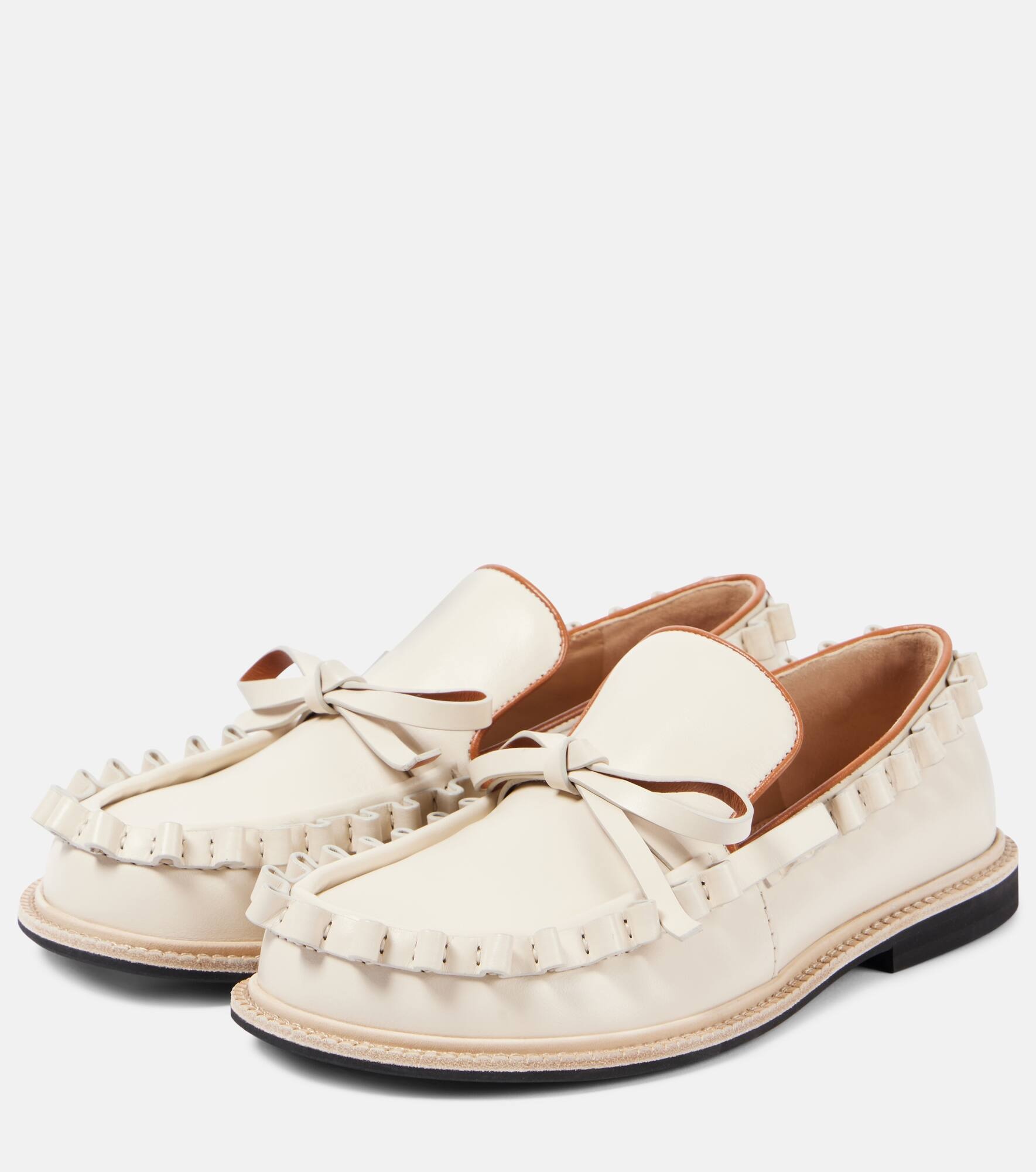 Ruffled leather moccasins - 4
