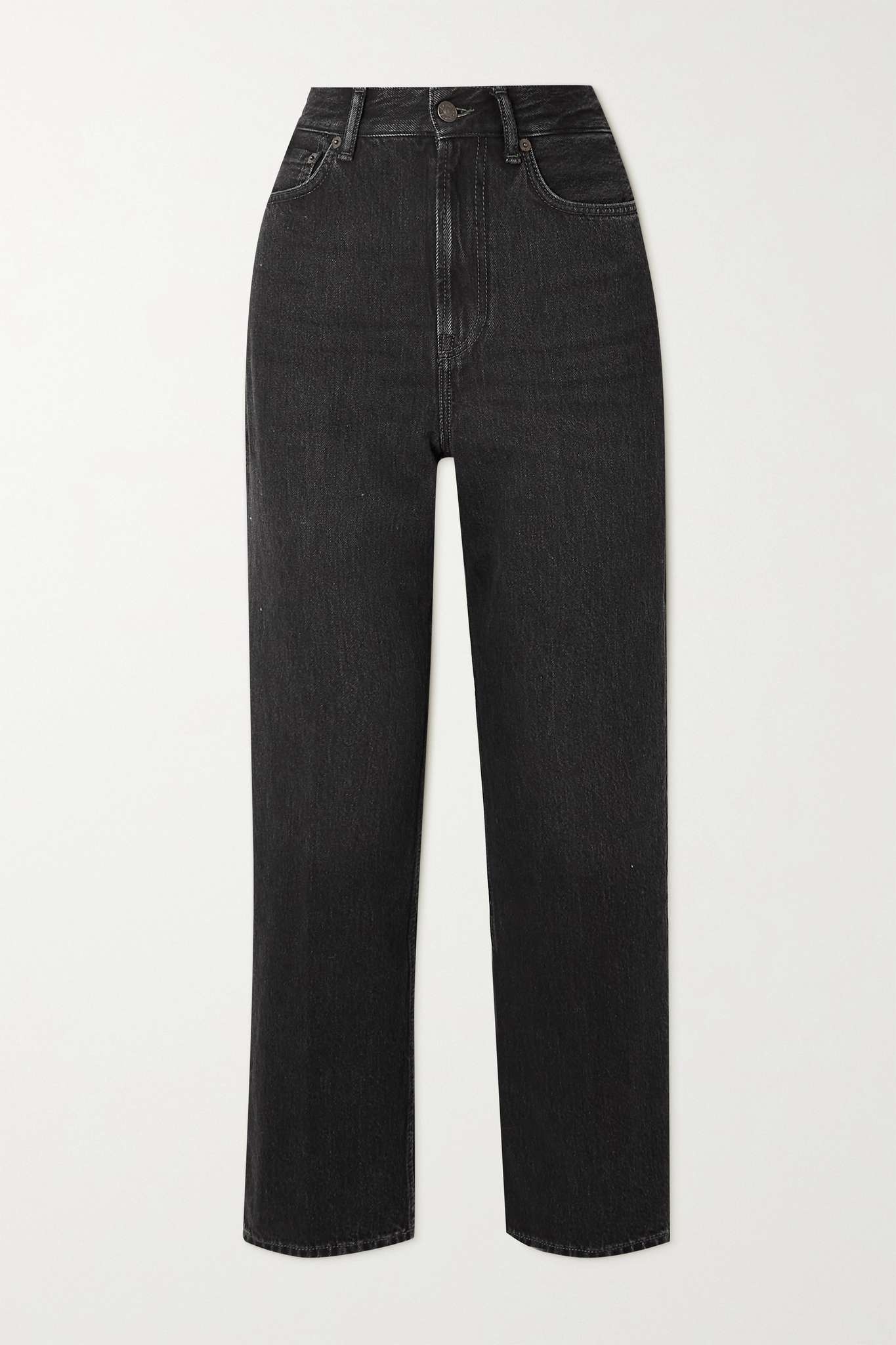 High-rise organic straight-leg jeans - 1