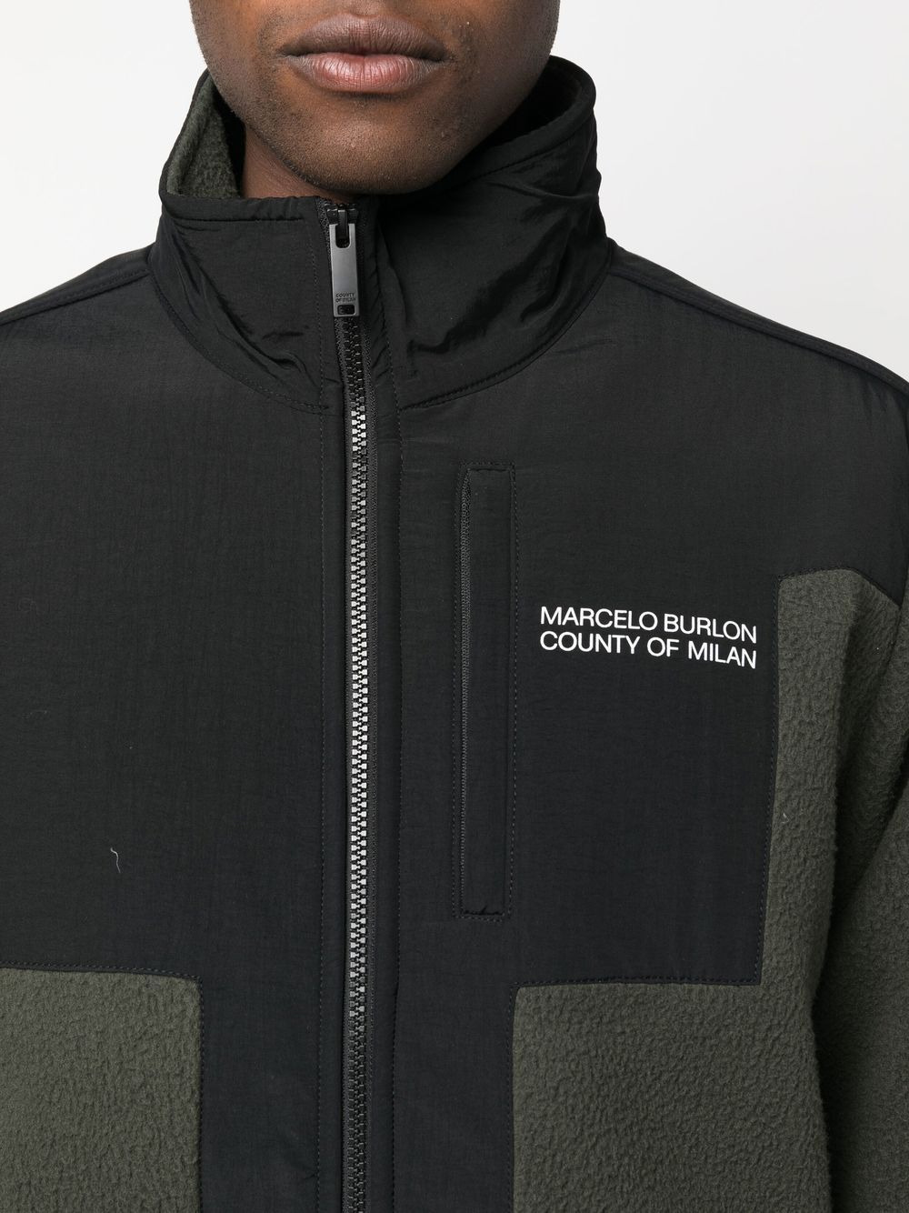 logo-print zip-fastening jacket - 5
