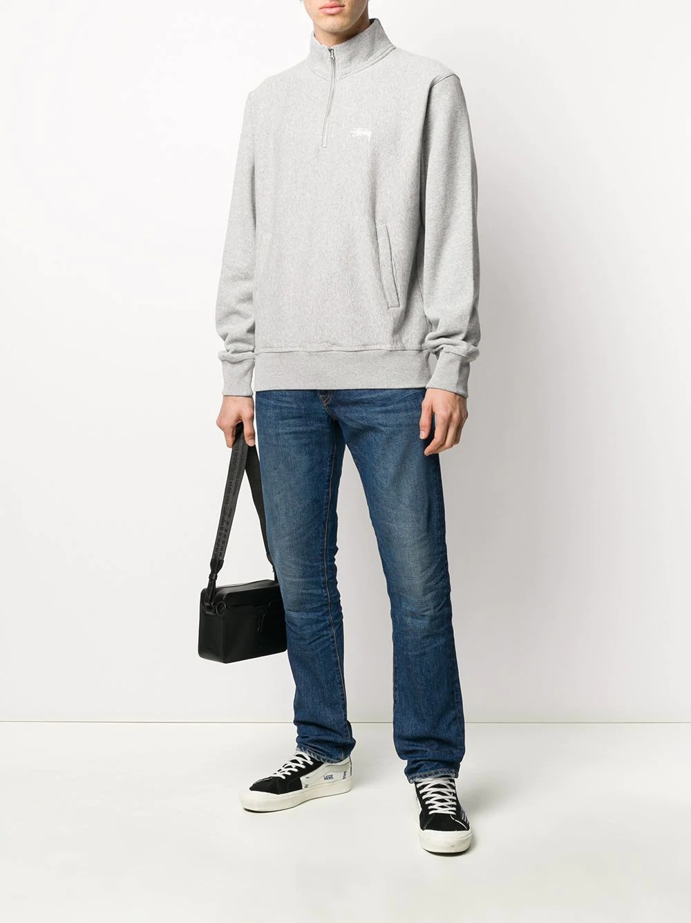 zipped logo sweatshirt  - 2