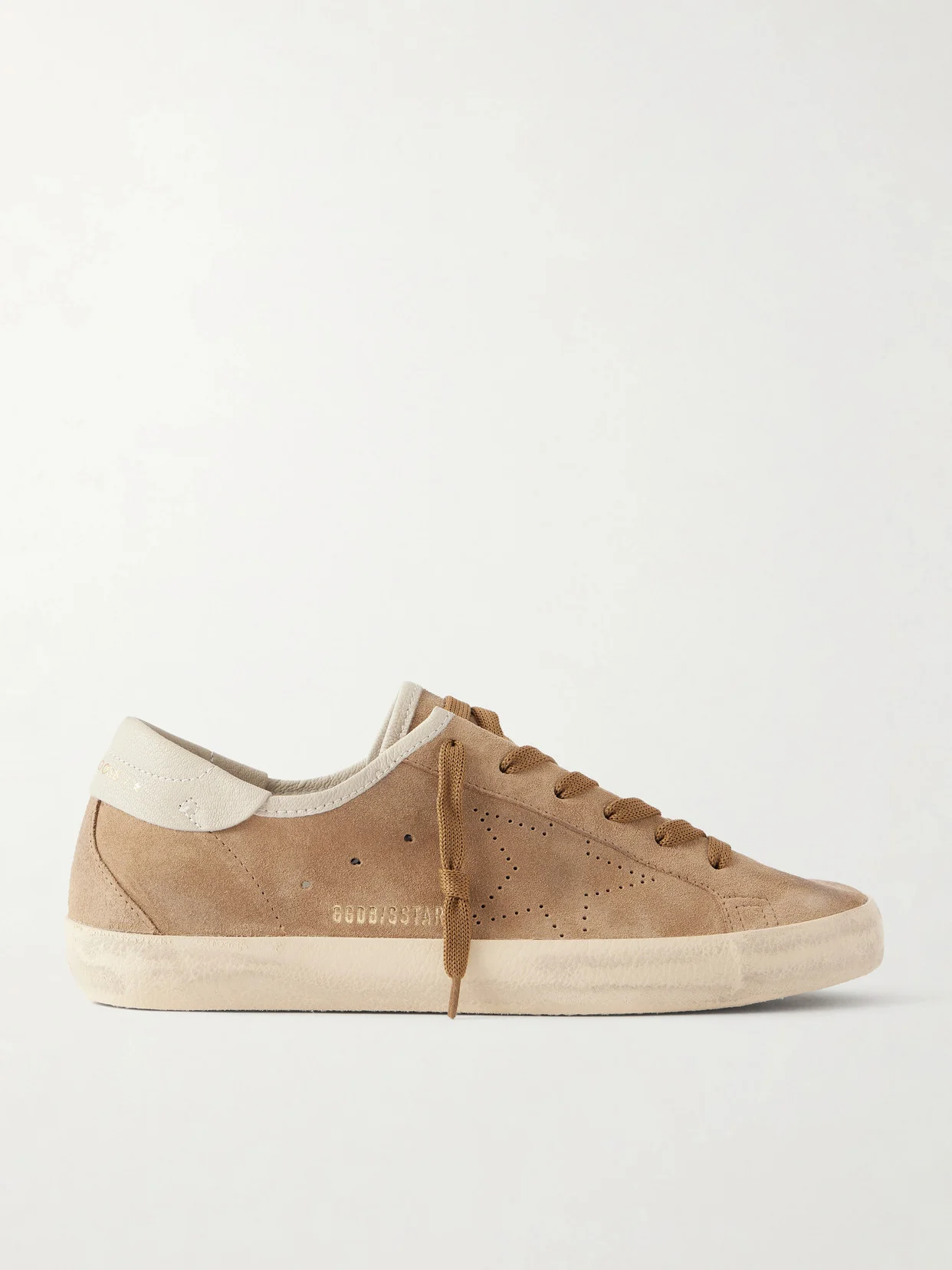 Super-star Leather-trimmed Suede Sneakers - 1