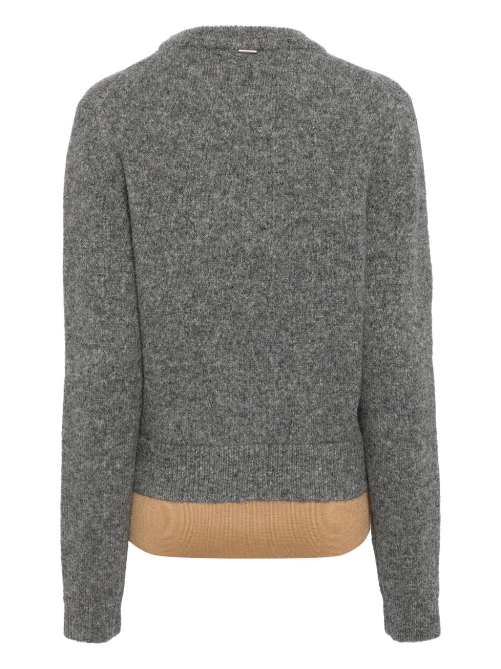 shirt layered knit top - 2