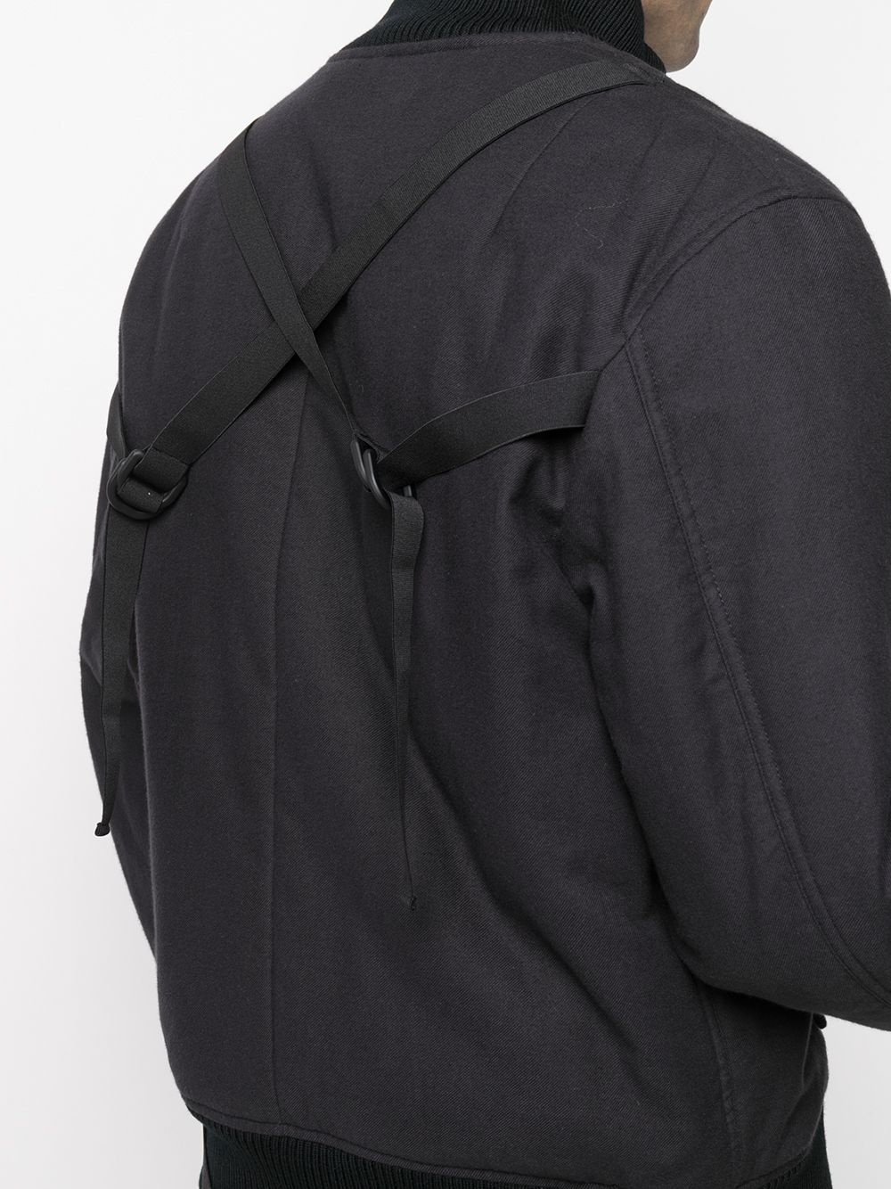 strapped high-neck bomber jacket - 5