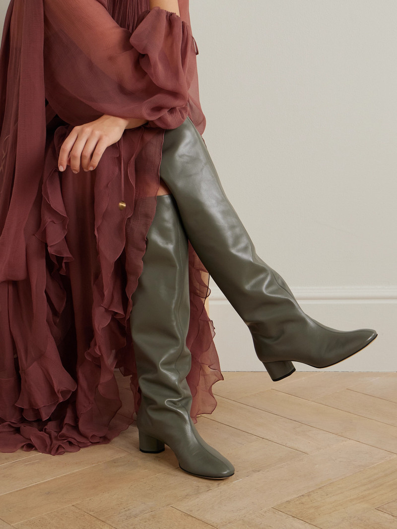 Aeyde Willa Leather Knee Boots outlook