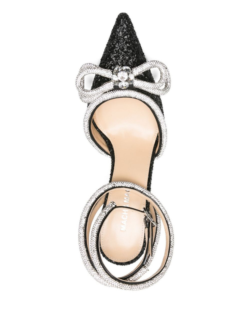 110mm crystal-embellished bow heeled pumps 4