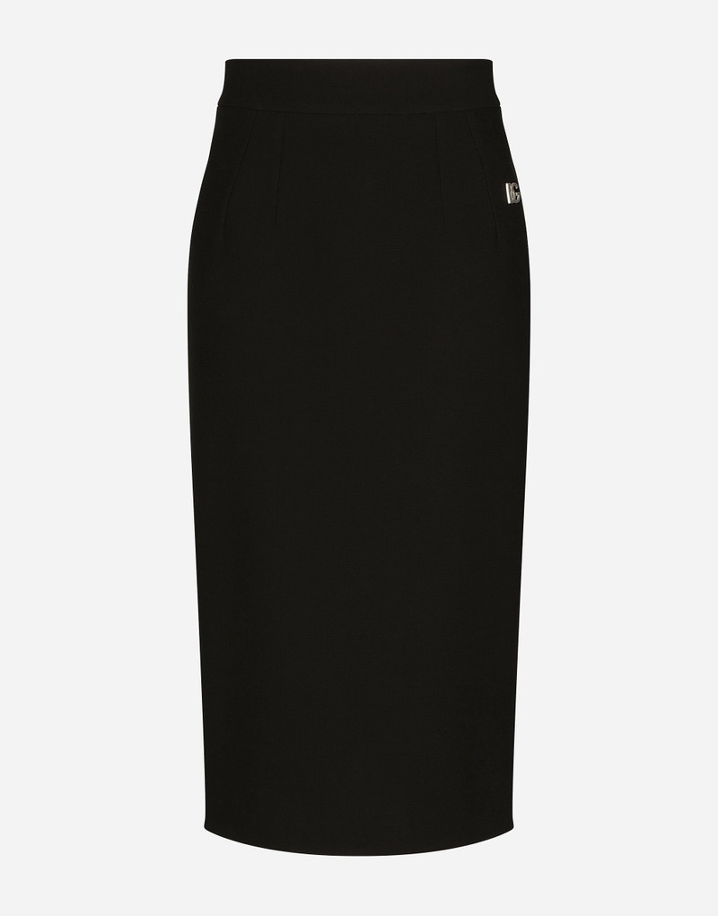 Woolen calf-length skirt 1