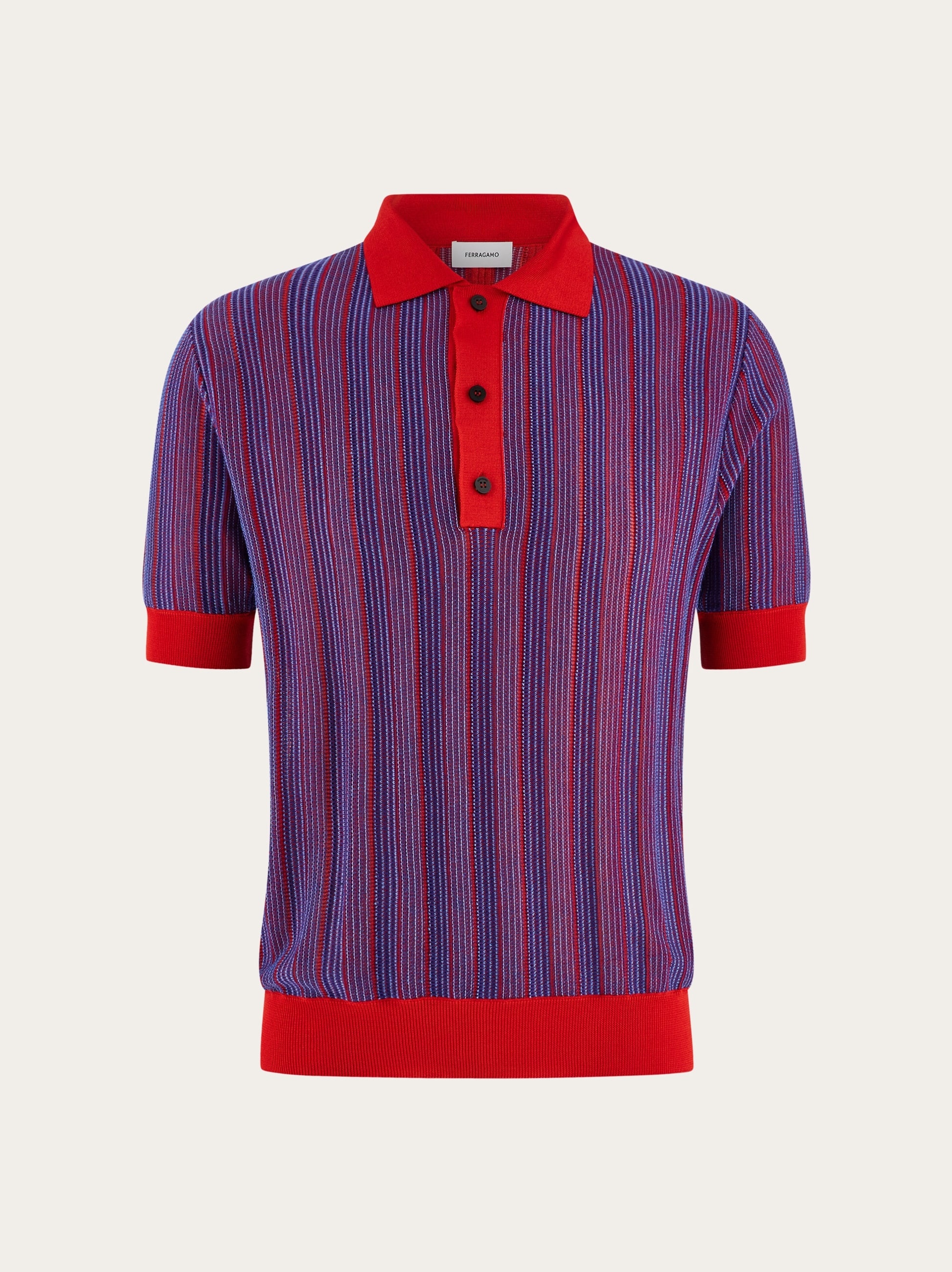 Polo with vertical stripes - 1