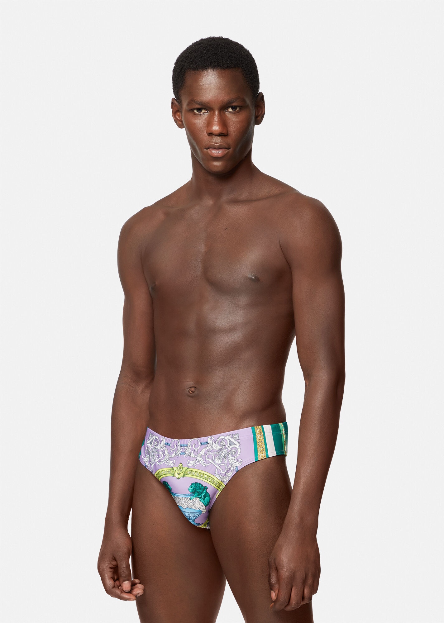 Barocco Mosaic Print Swim Briefs - 2