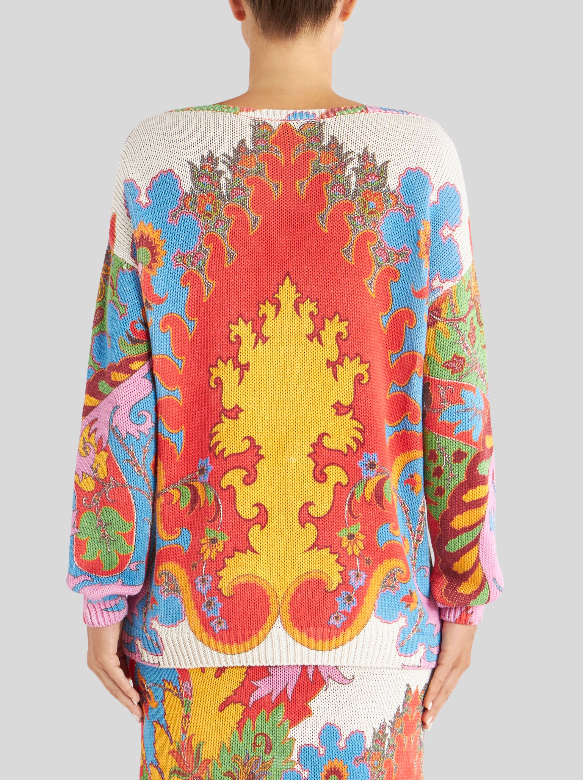 PAISLEY SILK AND LINEN JUMPER - 5