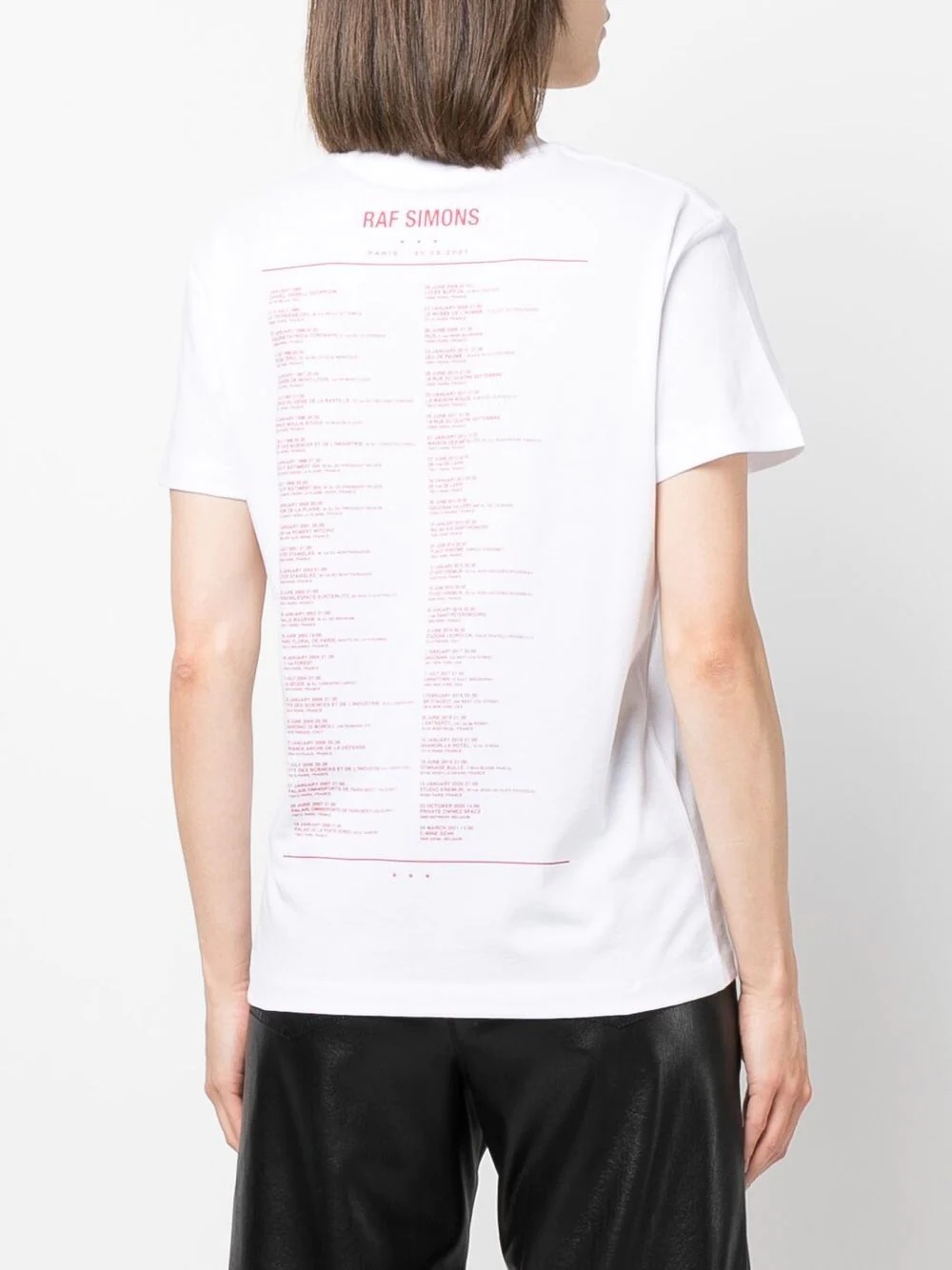 Tour-print short-sleeve T-shirt - 4