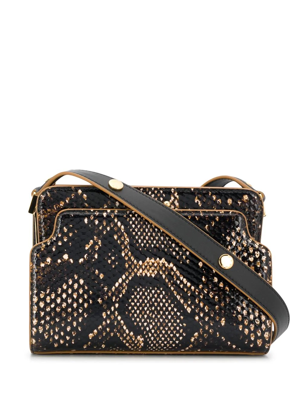 snake-effect shoulder bag - 1